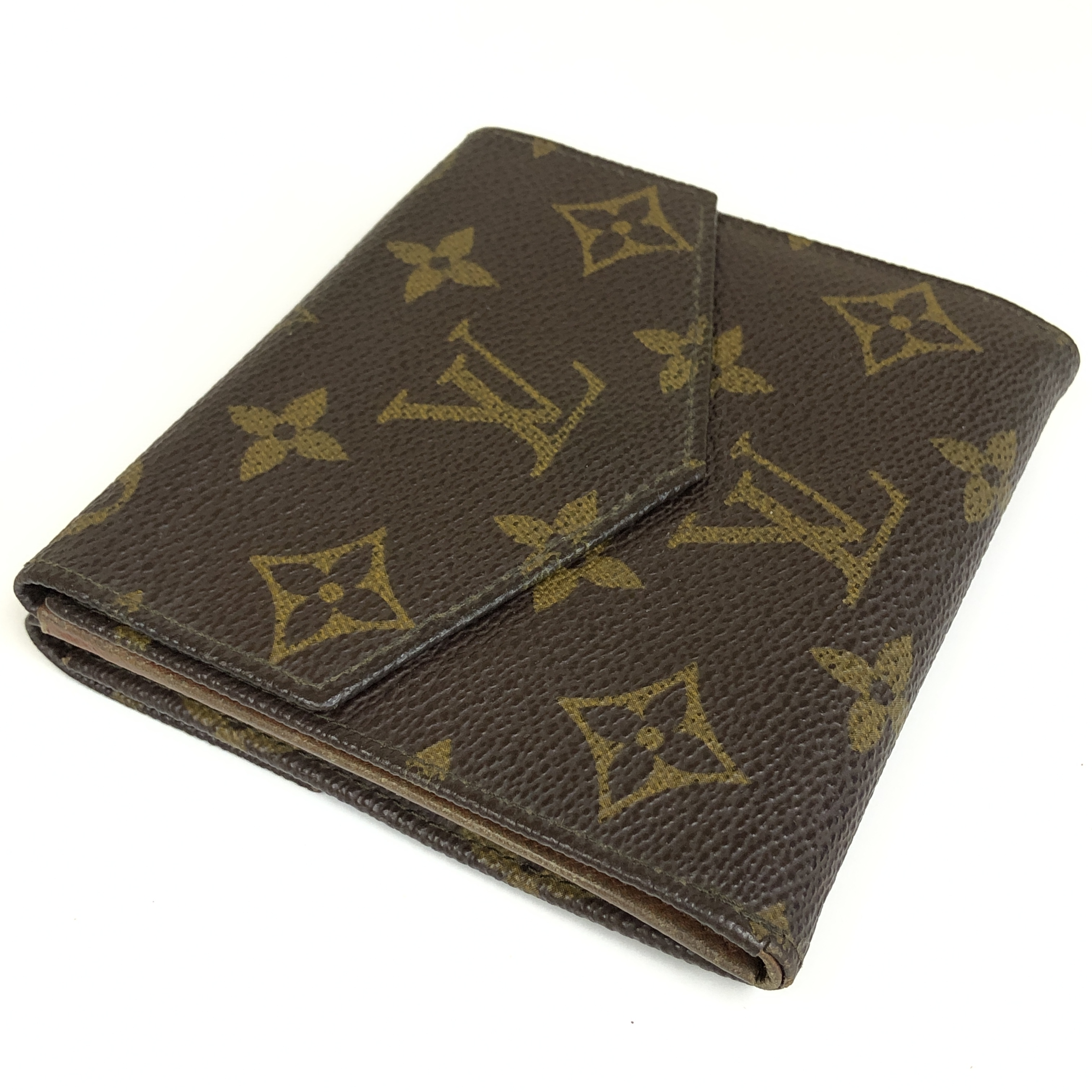 Monogram Portemonnaie Bifold Wallet M61660 (No stickiness) Compact Wallet 8910AN with coin purse, made in France. — view 6