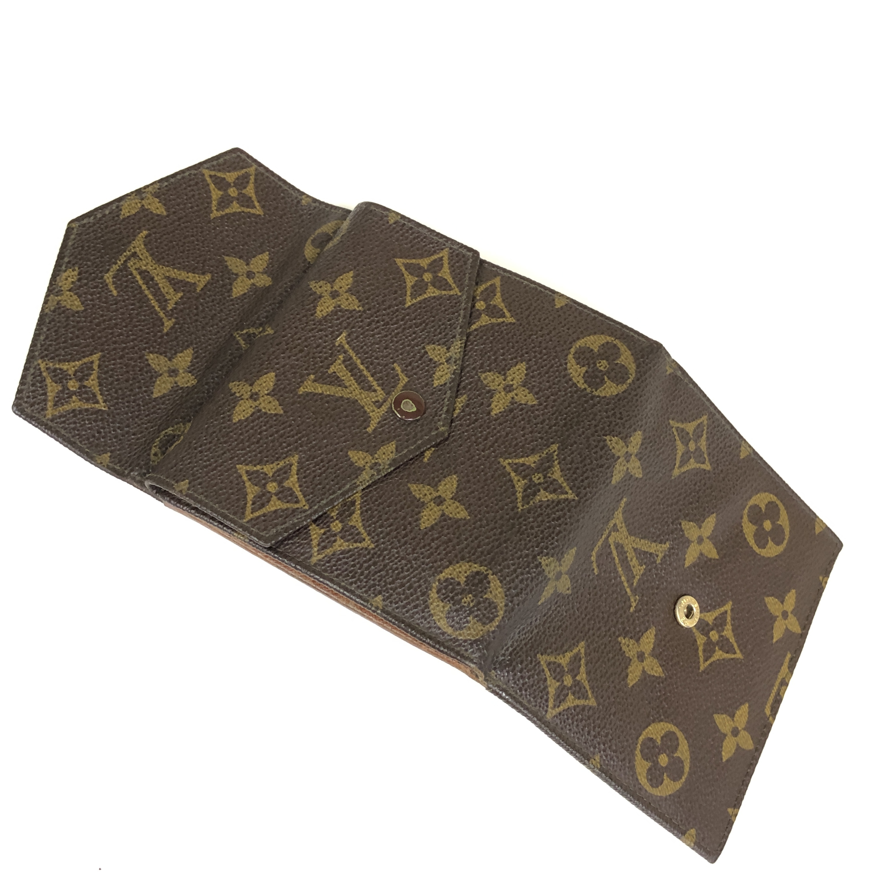 Monogram Portemonnaie Bifold Wallet M61660 (No stickiness) Compact Wallet 8910AN with coin purse, made in France. — view 7