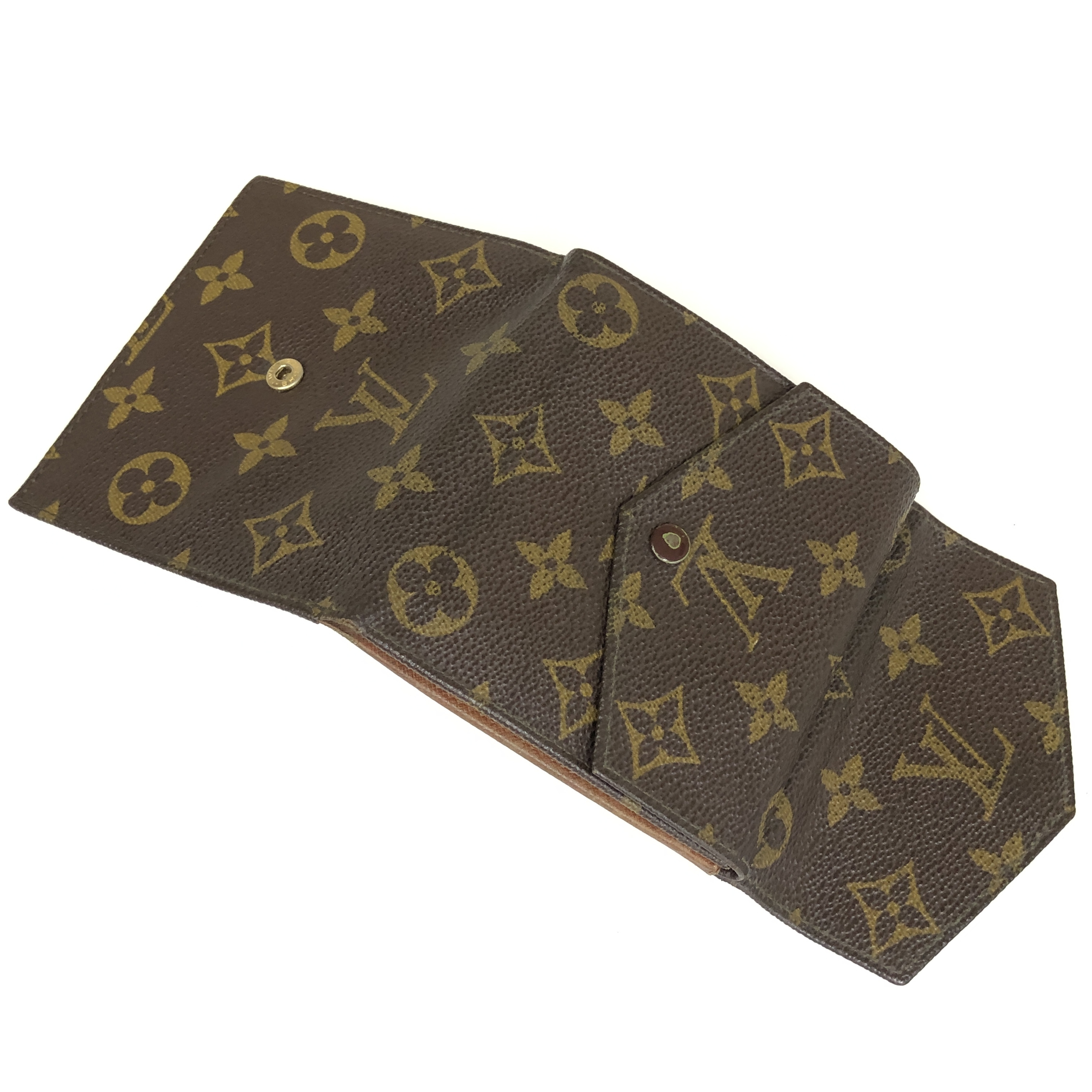 Monogram Portemonnaie Bifold Wallet M61660 (No stickiness) Compact Wallet 8910AN with coin purse, made in France. — view 8