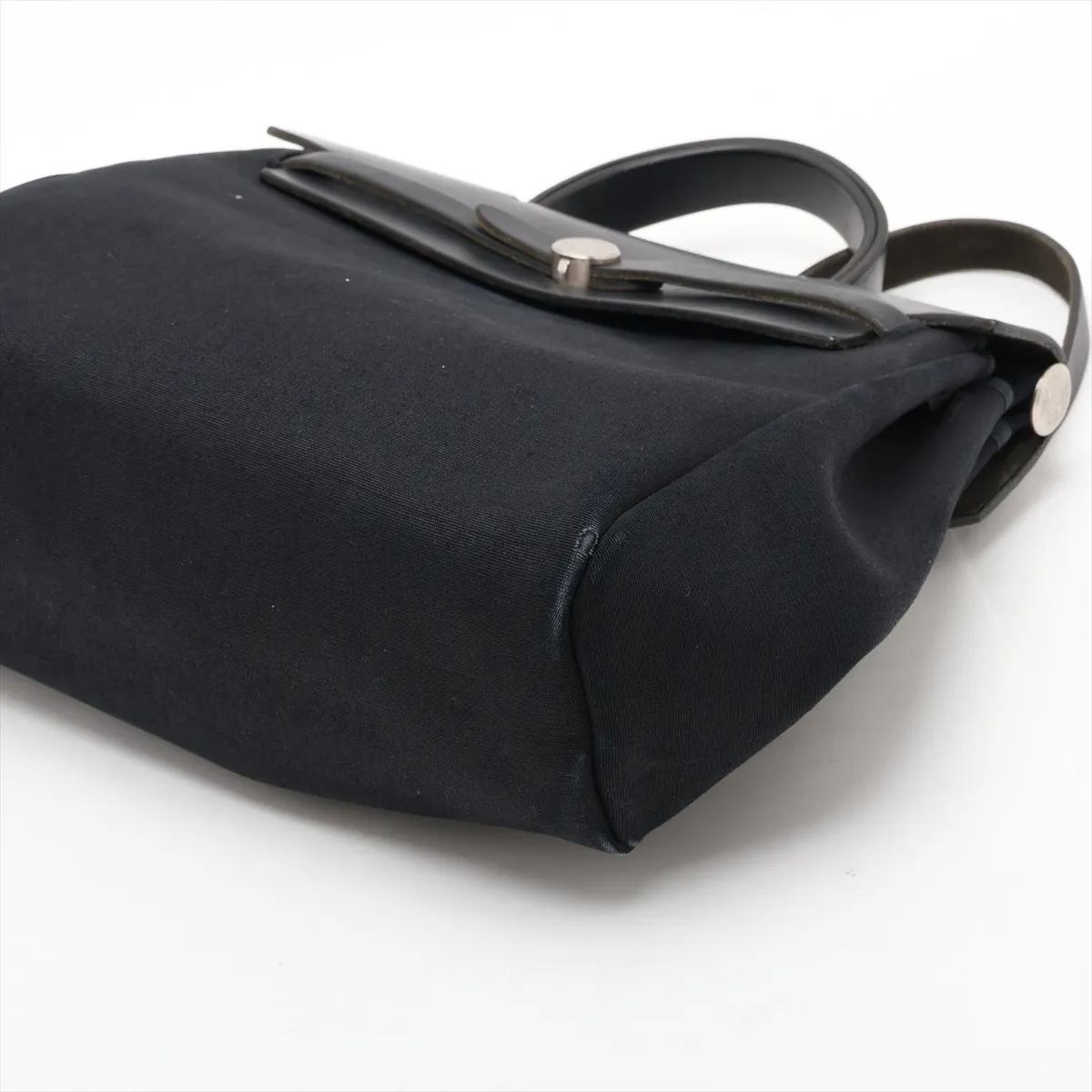 Herbag Ad PM Toile Officier x Vache Hunter Black Silver Hardware C: 1999 Missing stopper — view 3