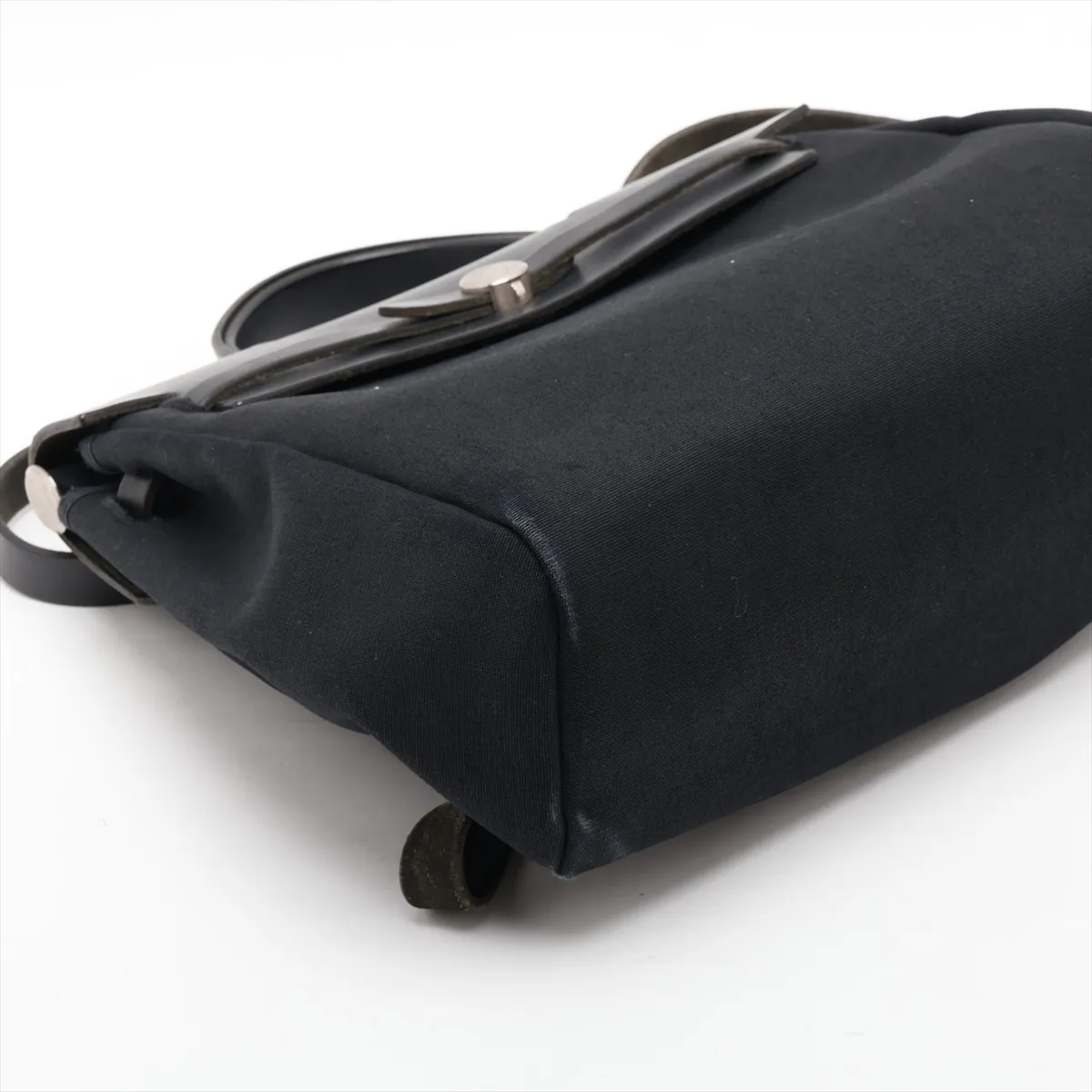 Herbag Ad PM Toile Officier x Vache Hunter Black Silver Hardware C: 1999 Missing stopper — view 4
