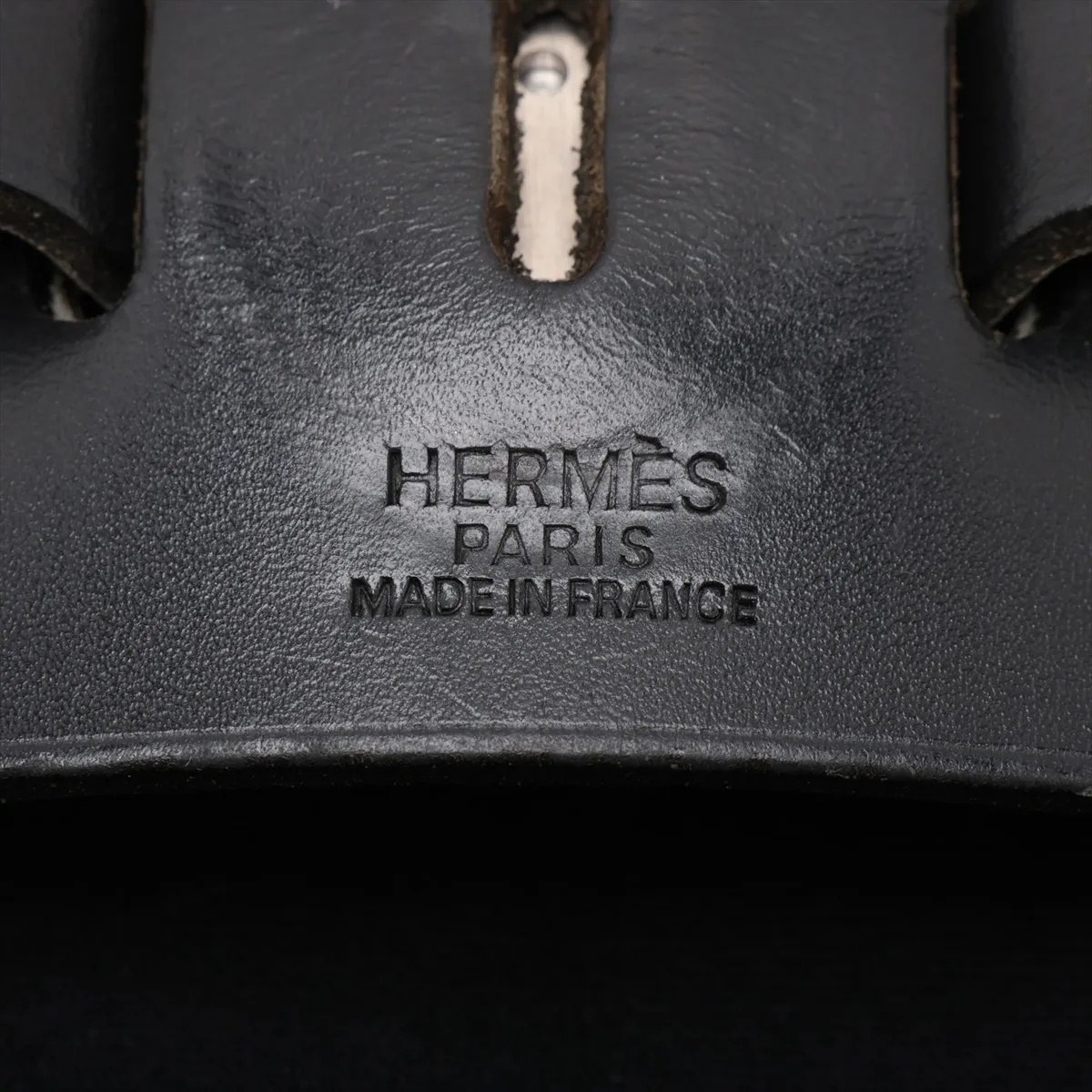 Herbag Ad PM Toile Officier x Vache Hunter Black Silver Hardware C: 1999 Missing stopper — view 9