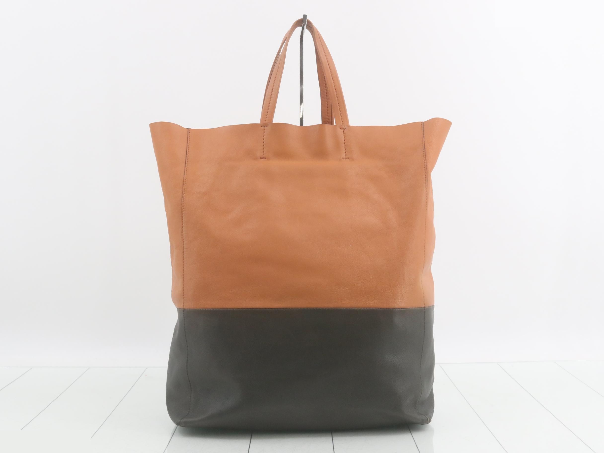 Tote Cabas Vertical Two-Tone Leather — view 2