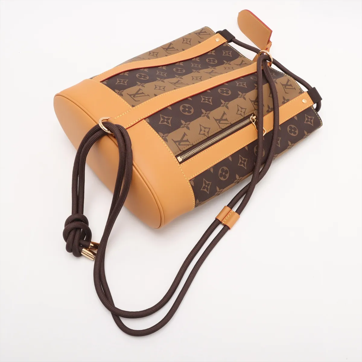 Vuitton x NIGO Monogram Stripe Randonnée Messenger M45968 Brown RFID reaction available — view 5