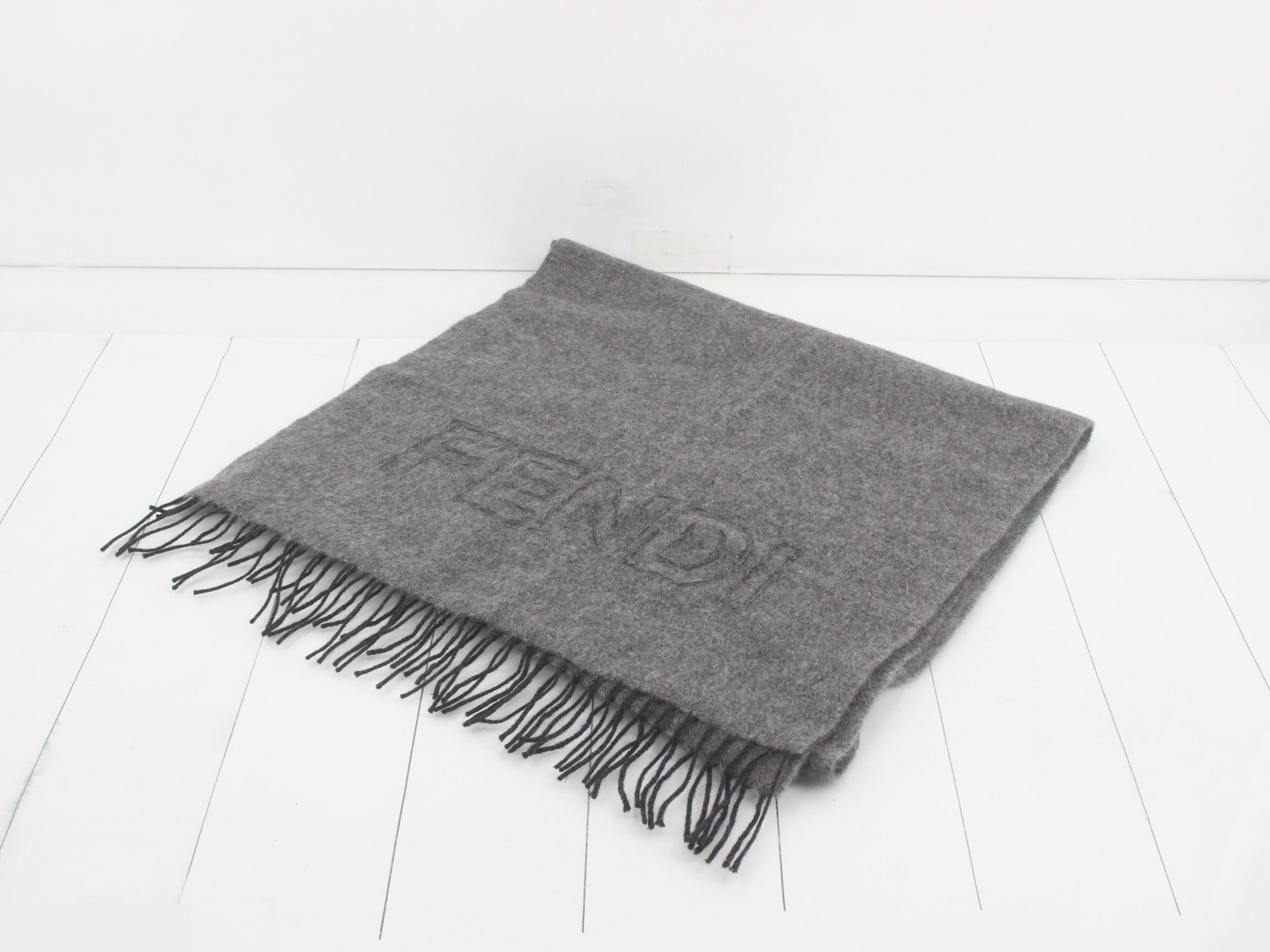 logo scarf with tags