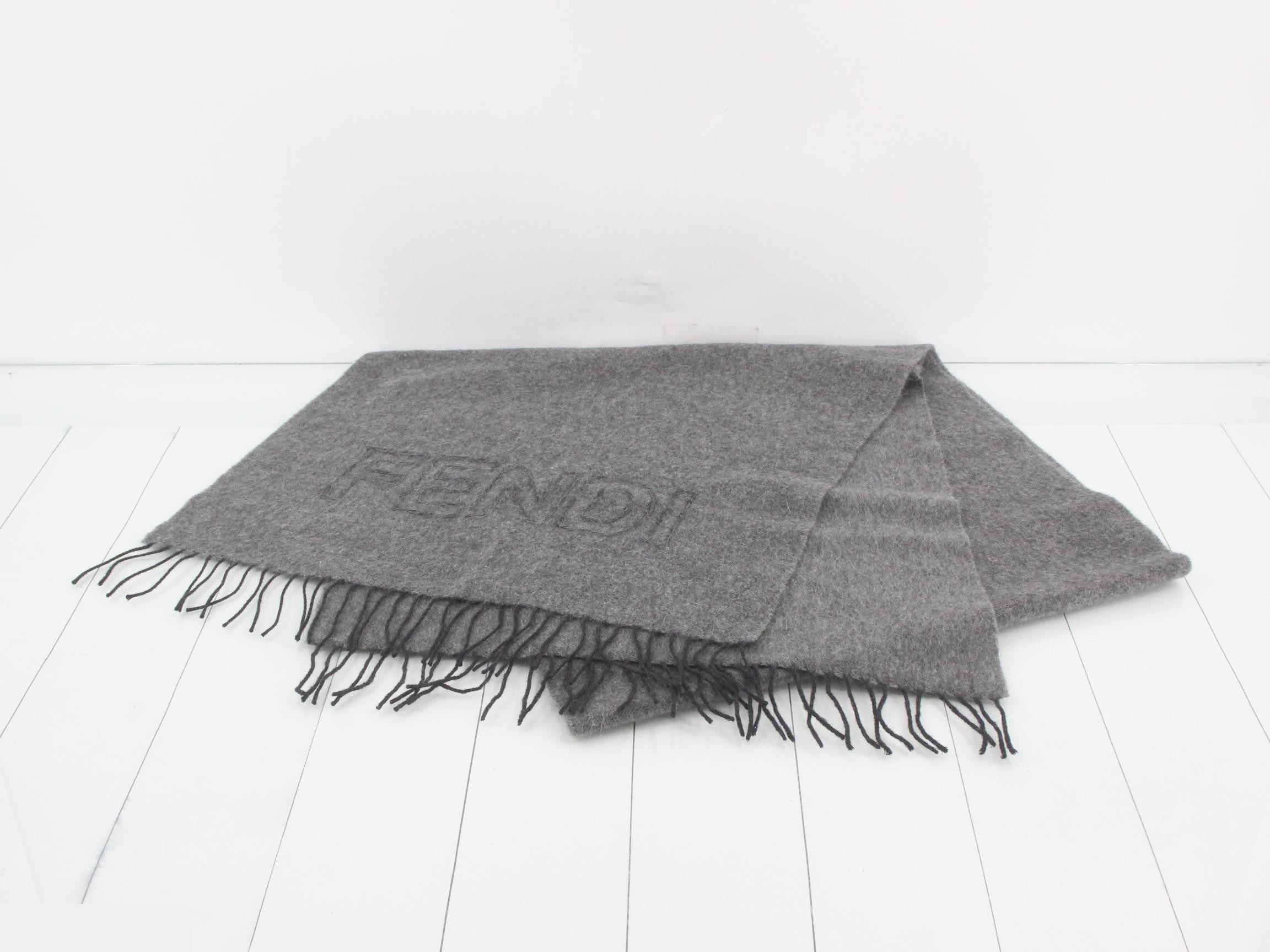 logo scarf with tags — view 2