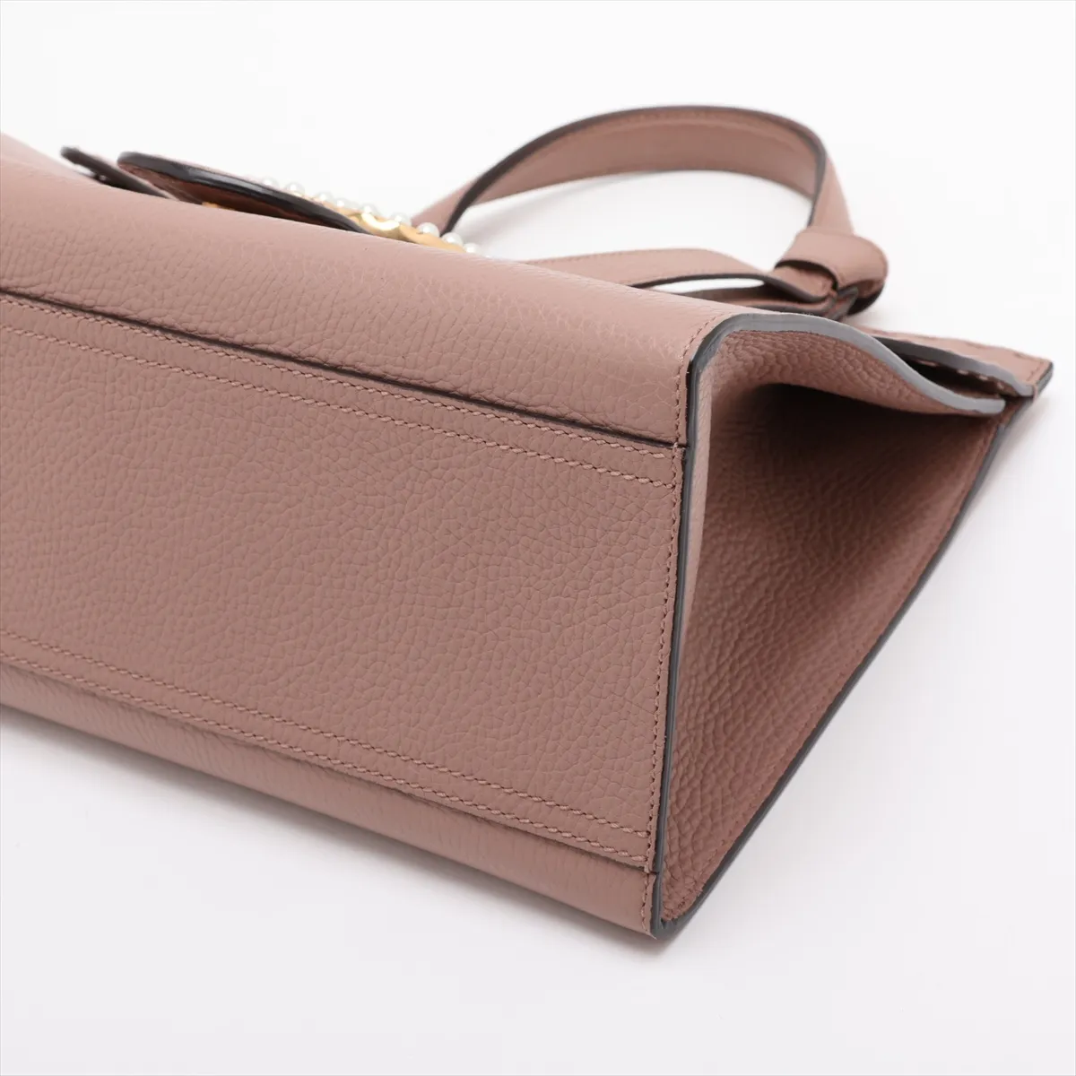 GG Marmont Leather 2-Way Handbag, Pink, 421890 — view 3