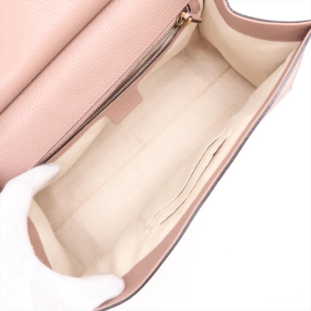 GG Marmont Leather 2-Way Handbag, Pink, 421890 — view 8