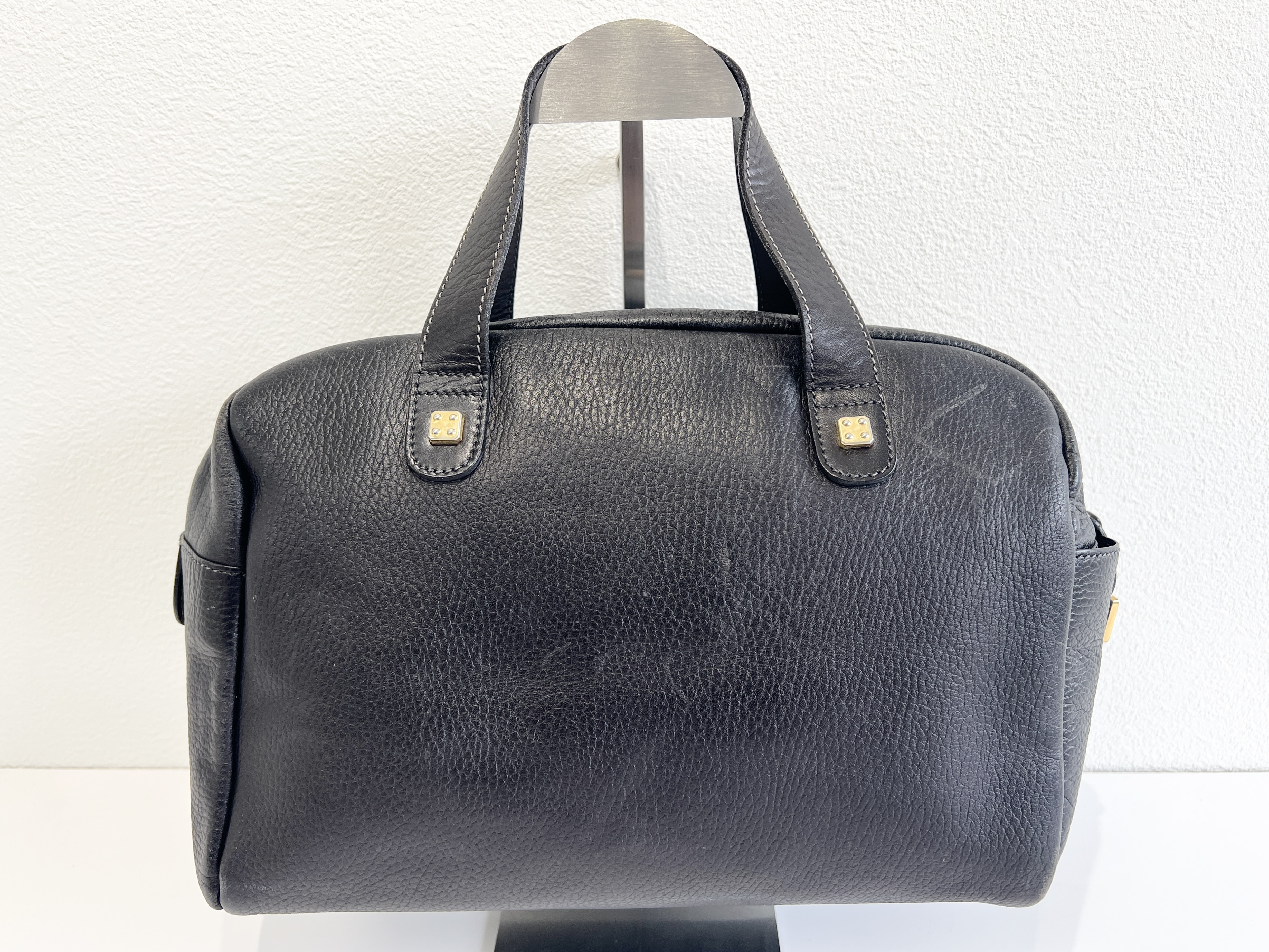 Amazona Anagram Logo Leather Mini Boston Bag (Boston Bag, Handbag) — view 2