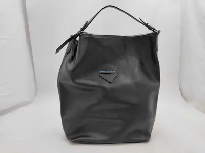 BAG LEATHER HOBO BLACK ONE SHOULDER 1BC066 Shoulder Bag