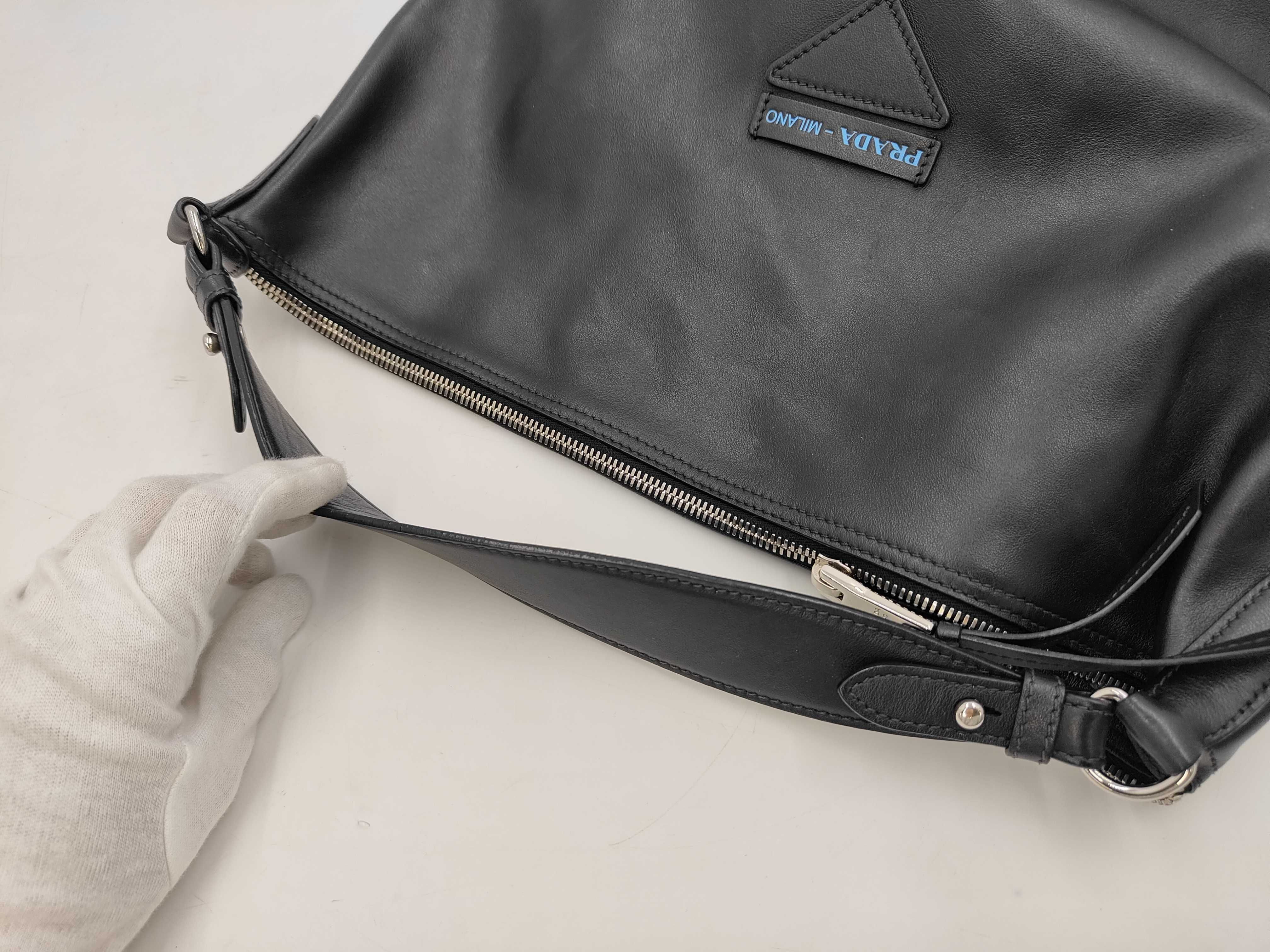 BAG LEATHER HOBO BLACK ONE SHOULDER 1BC066 Shoulder Bag — view 10