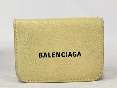 Cash Leather Mini Wallet, Yellow