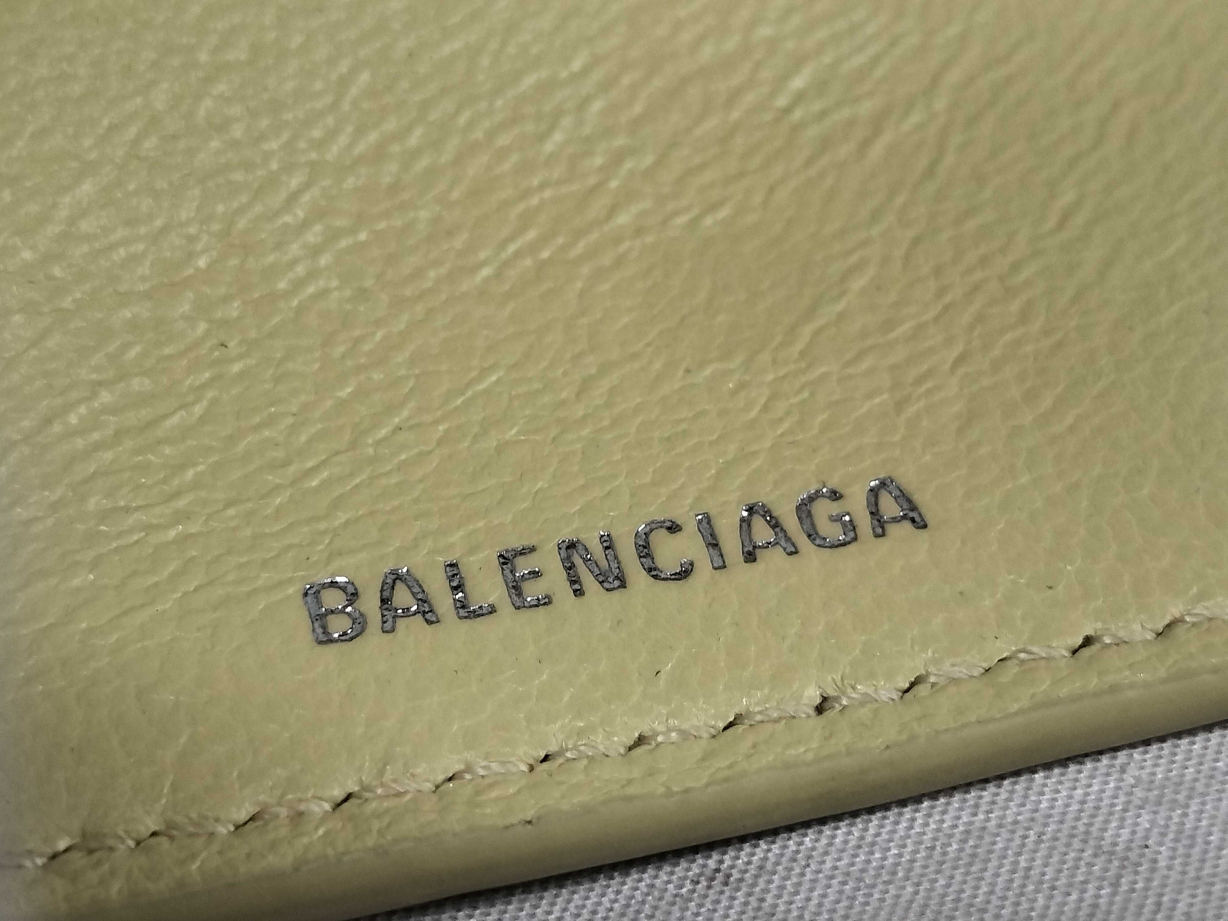 Cash Leather Mini Wallet, Yellow — view 11