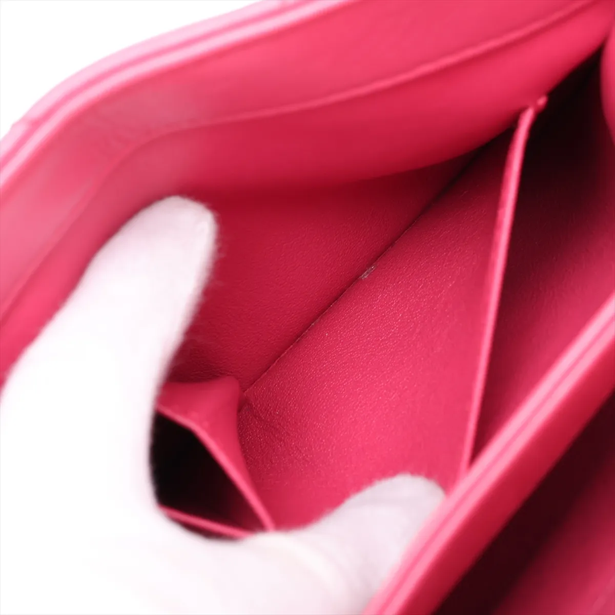 Trendy CC Lambskin 2-Way Handbag, Pink, 26388354, serial number in the 26 range. — view 13