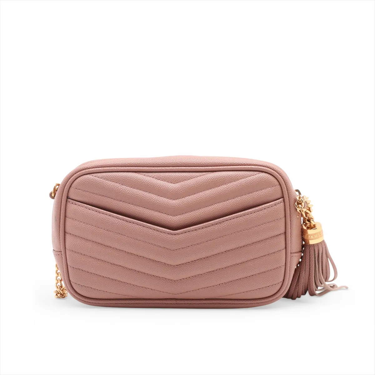 Lou Leather Chain Shoulder Bag, Pink, 612579 — view 2