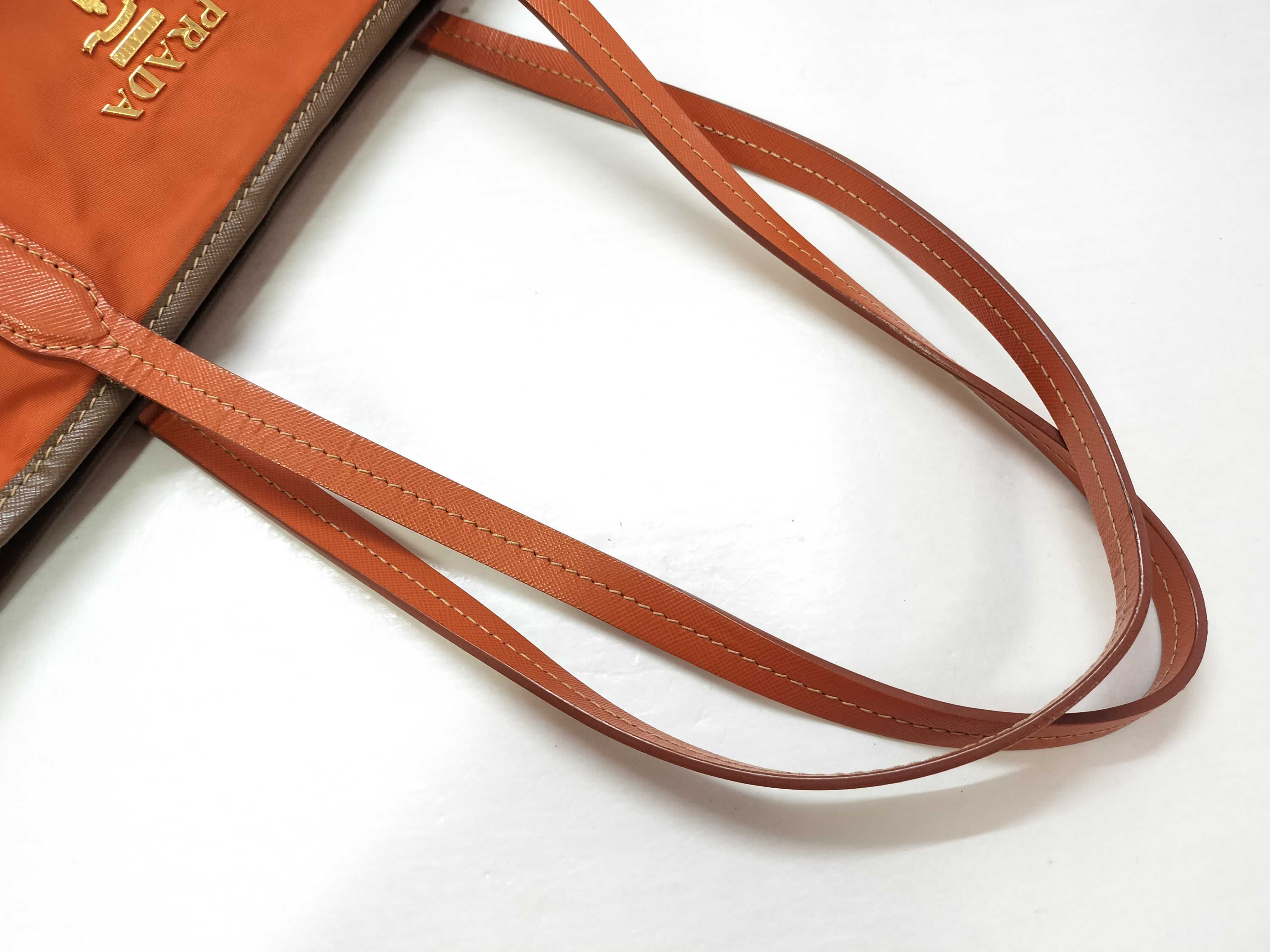 Nylon Prada Tote Bag Orange Tote Bag — view 3