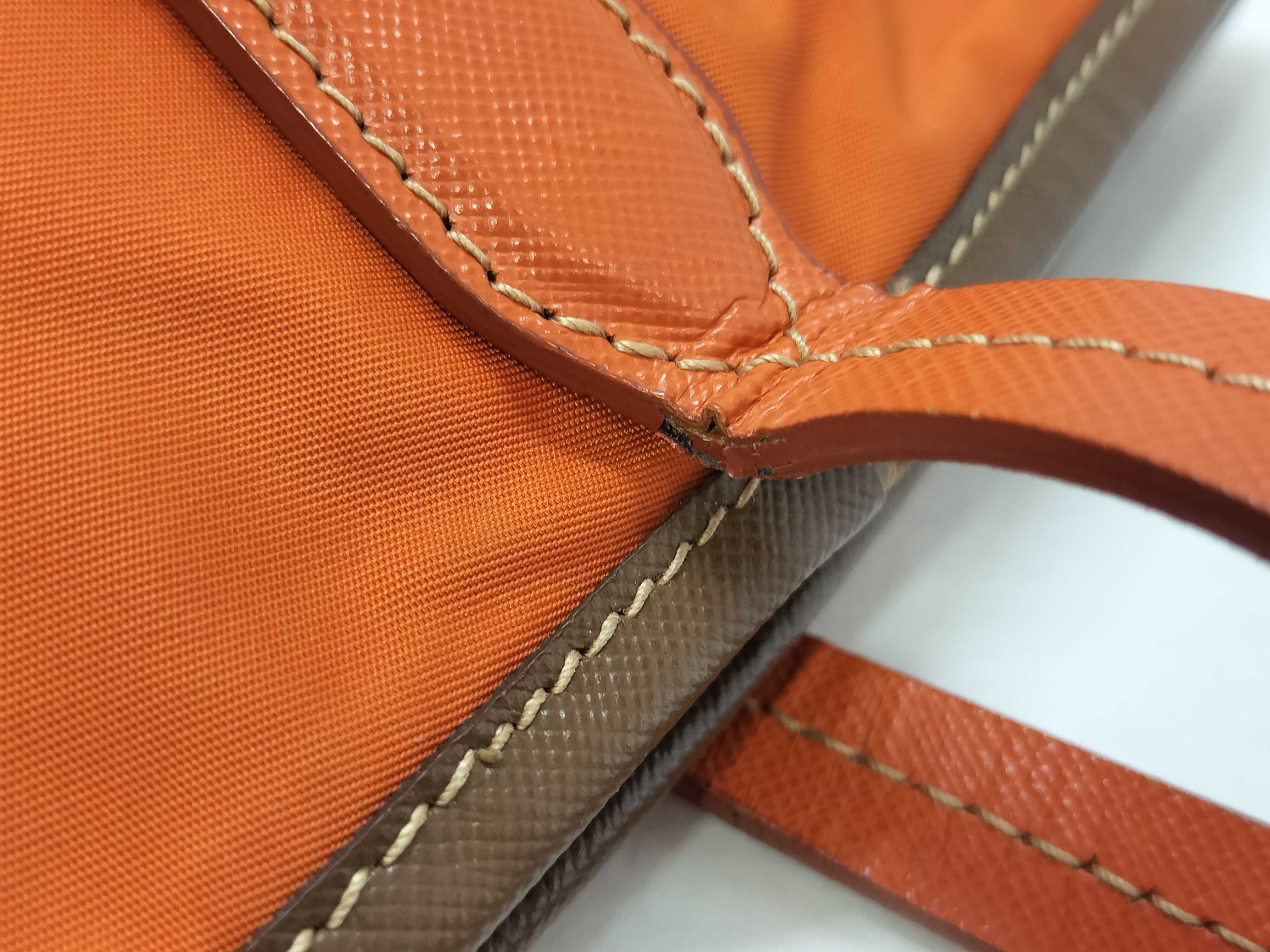 Nylon Prada Tote Bag Orange Tote Bag — view 5
