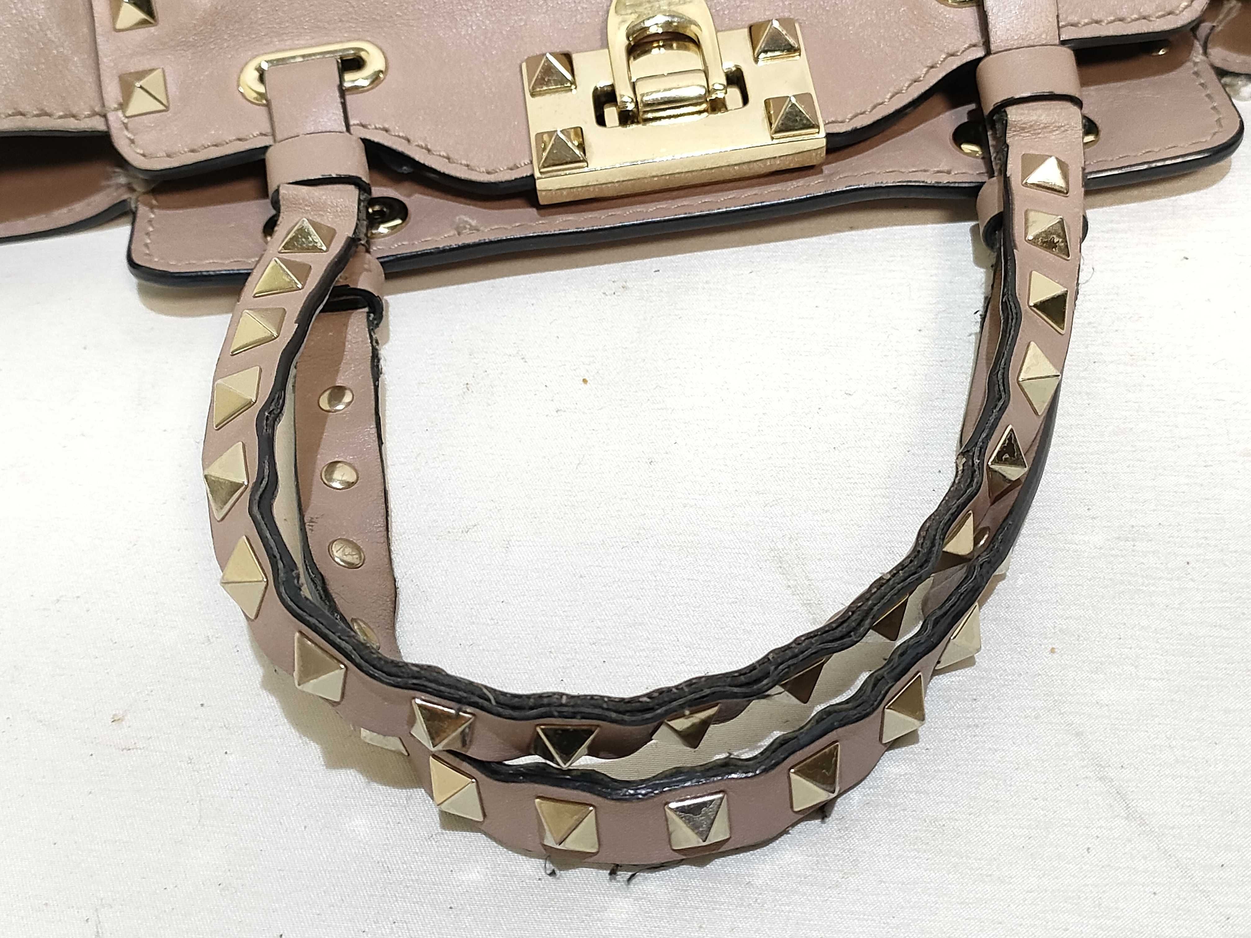 2-way bag with long strap, leather, pink handbag — view 3
