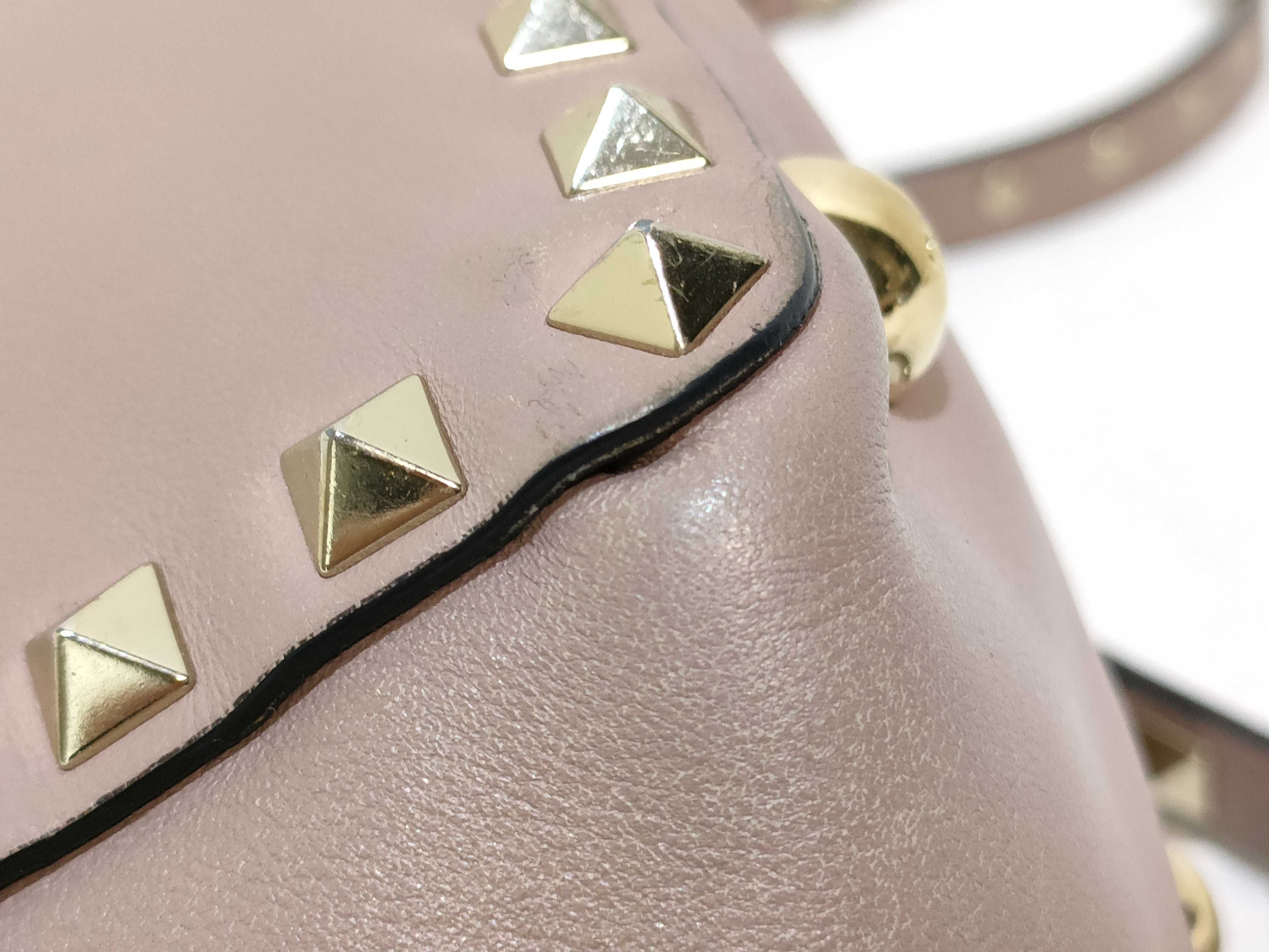 2-way bag with long strap, leather, pink handbag — view 6