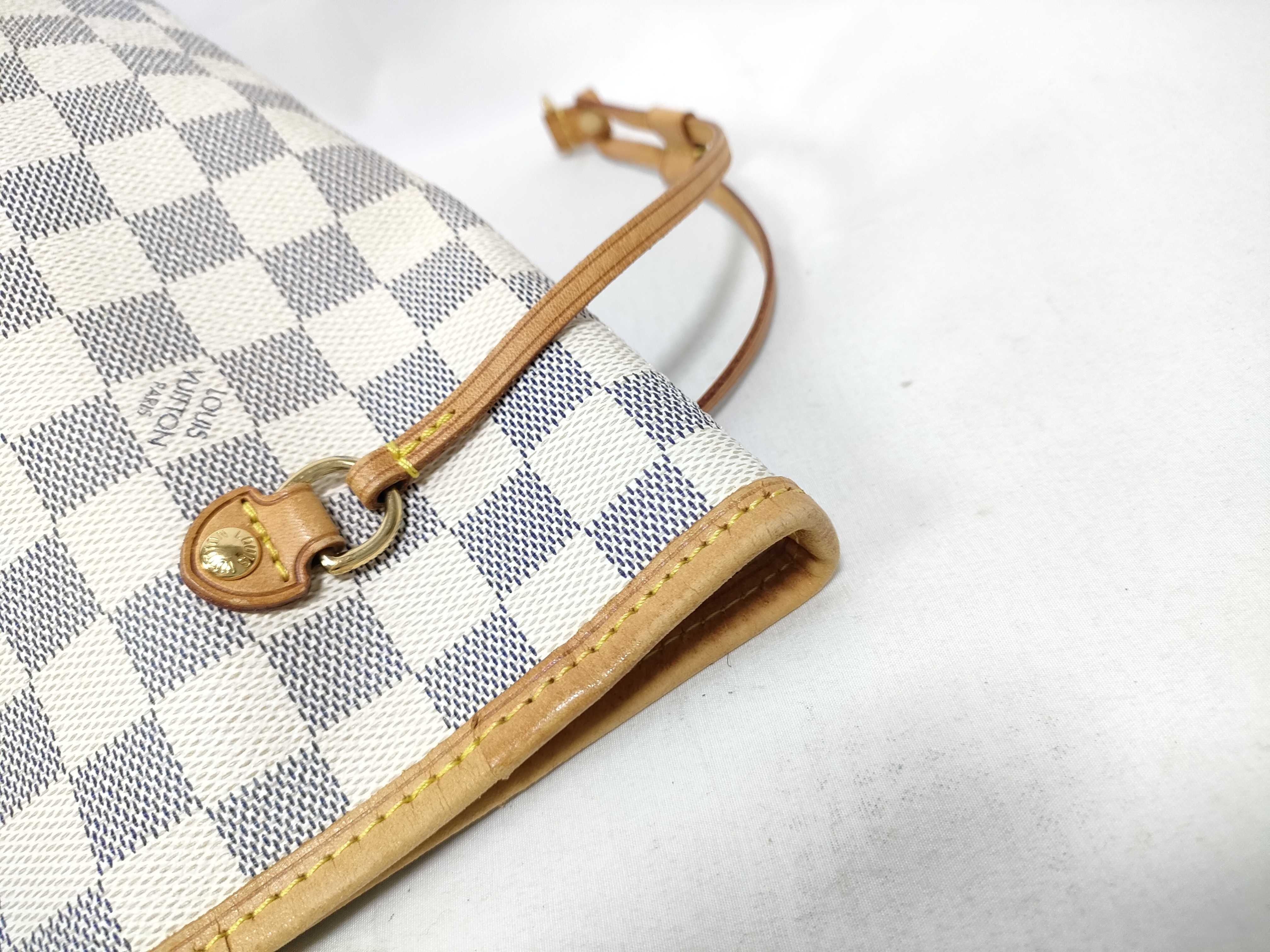 Damier Azur Neverfull MM Tote Shoulder Tote Bag — view 11