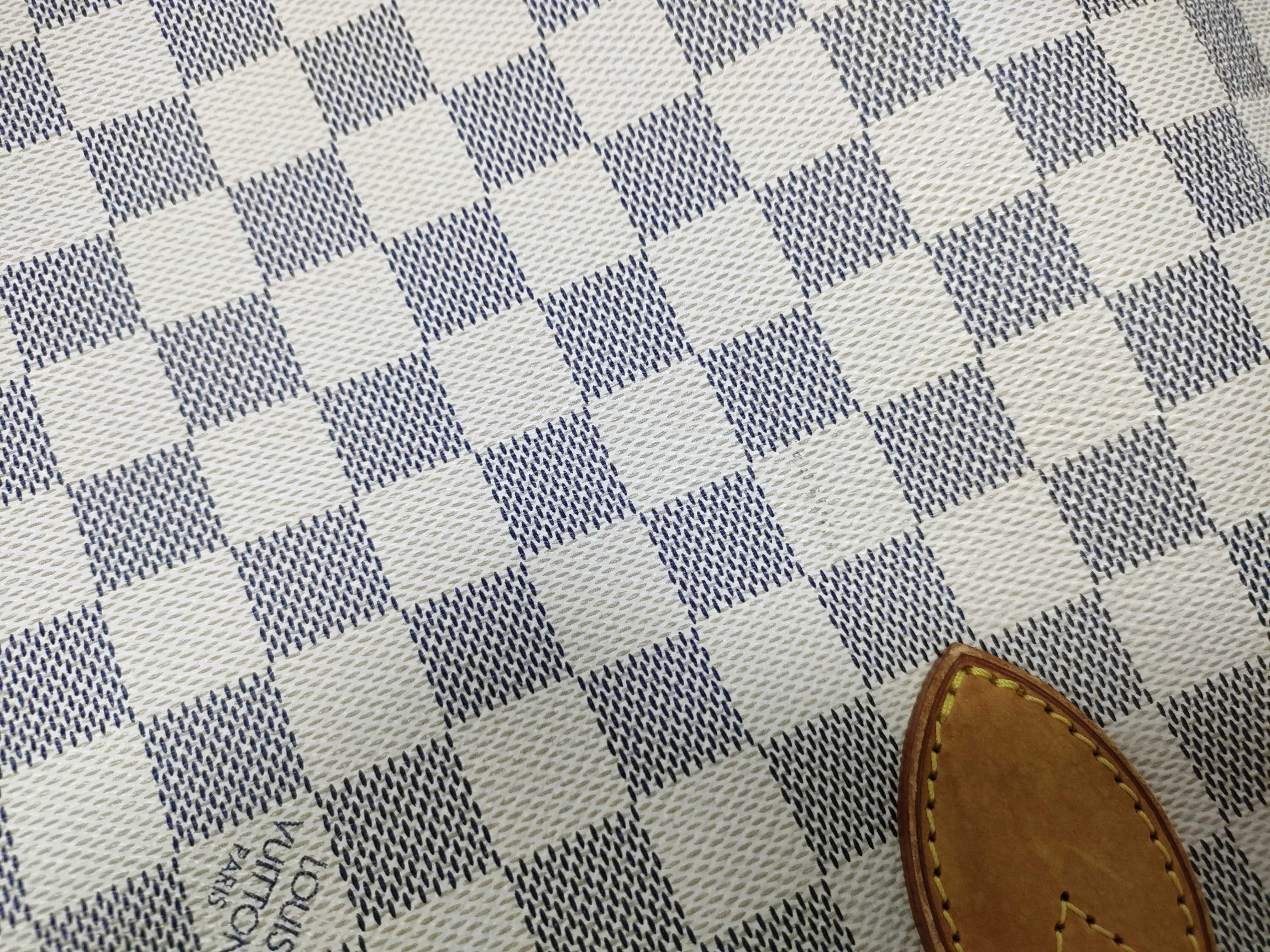 Damier Azur Neverfull MM Tote Shoulder Tote Bag — view 12
