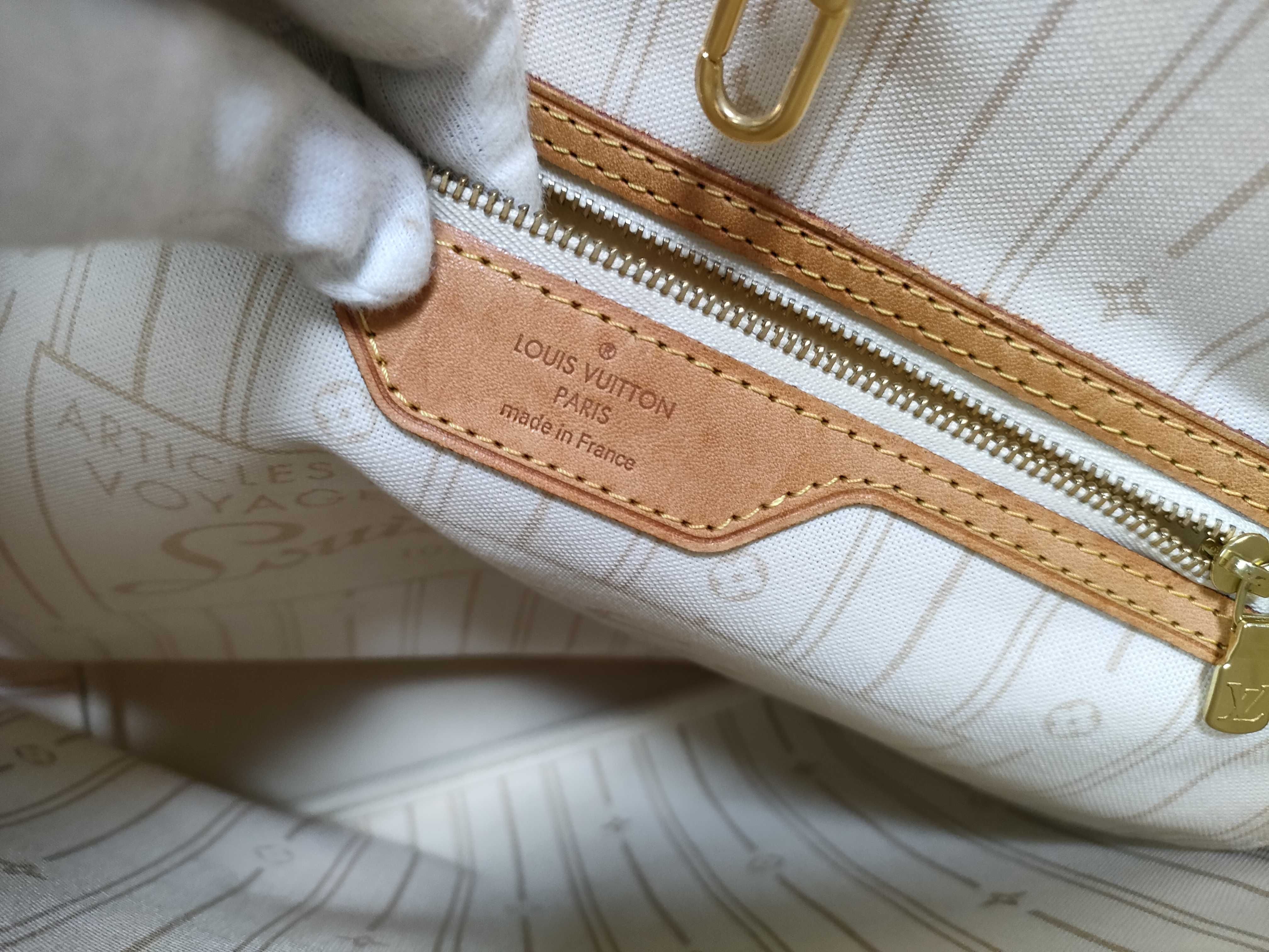 Damier Azur Neverfull MM Tote Shoulder Tote Bag — view 15