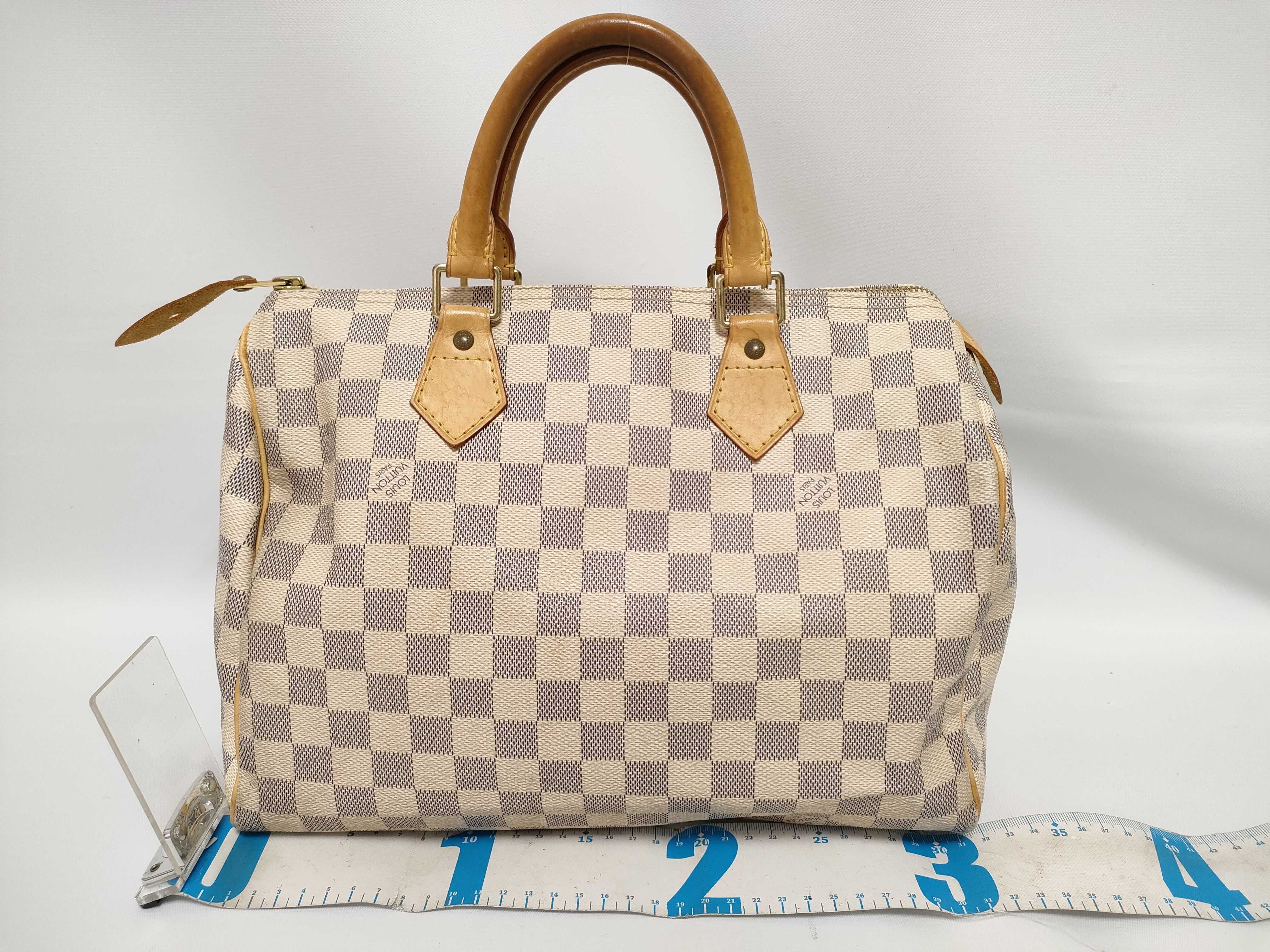 Damier Azur Speedy 30 N41533 DU2017 White Handbag — view 2