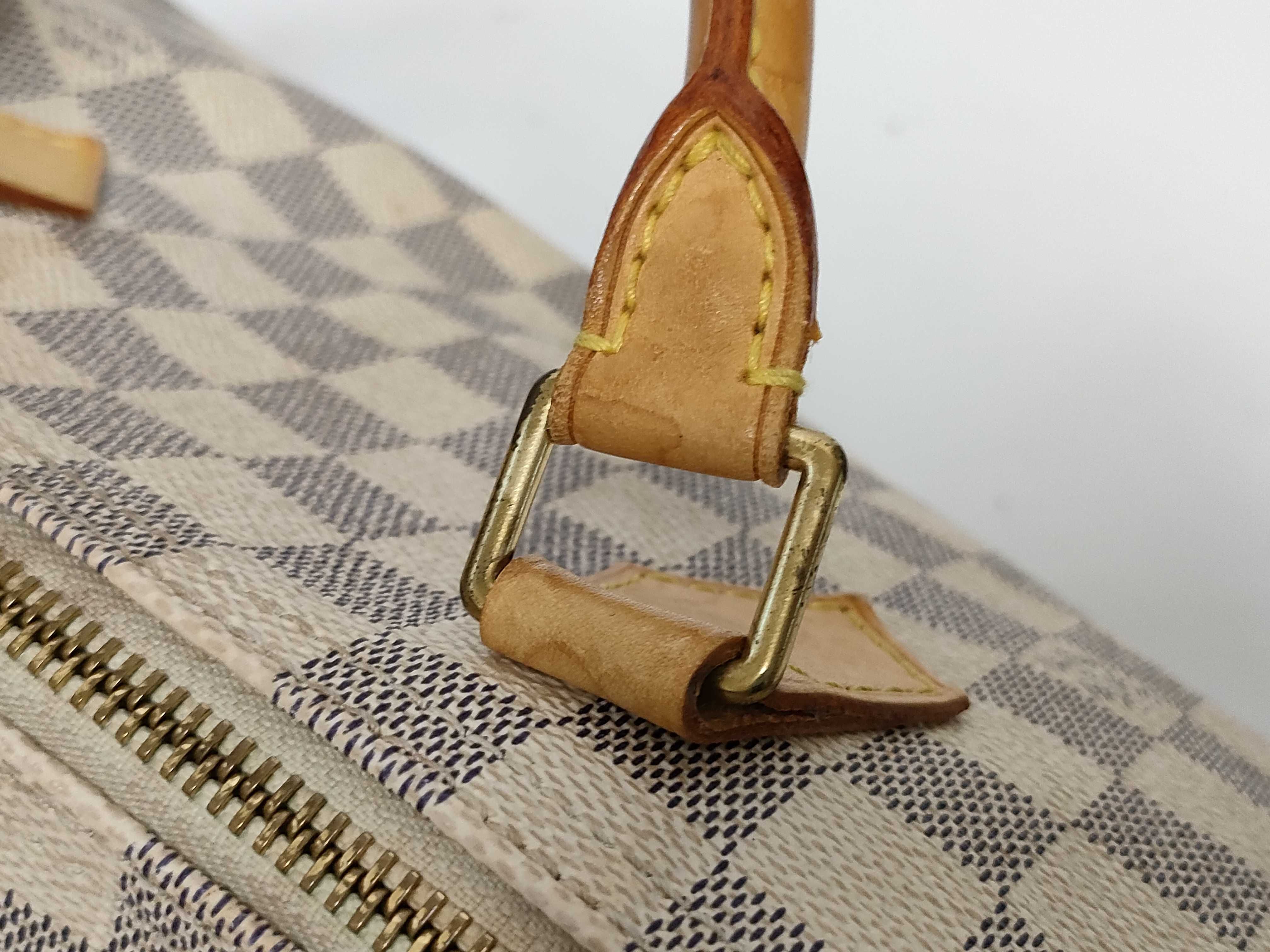 Damier Azur Speedy 30 N41533 DU2017 White Handbag — view 5