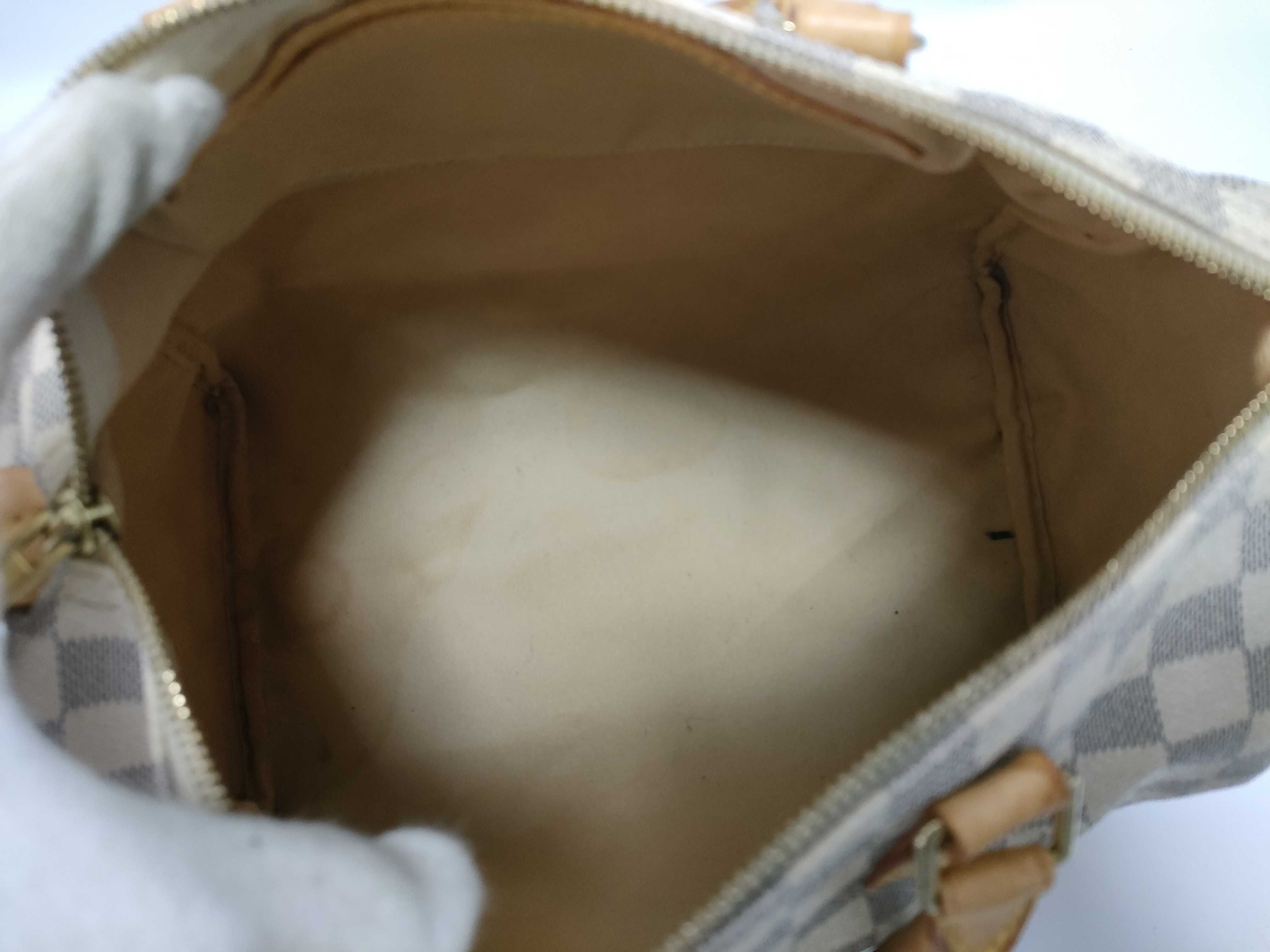 Damier Azur Speedy 30 N41533 DU2017 White Handbag — view 10