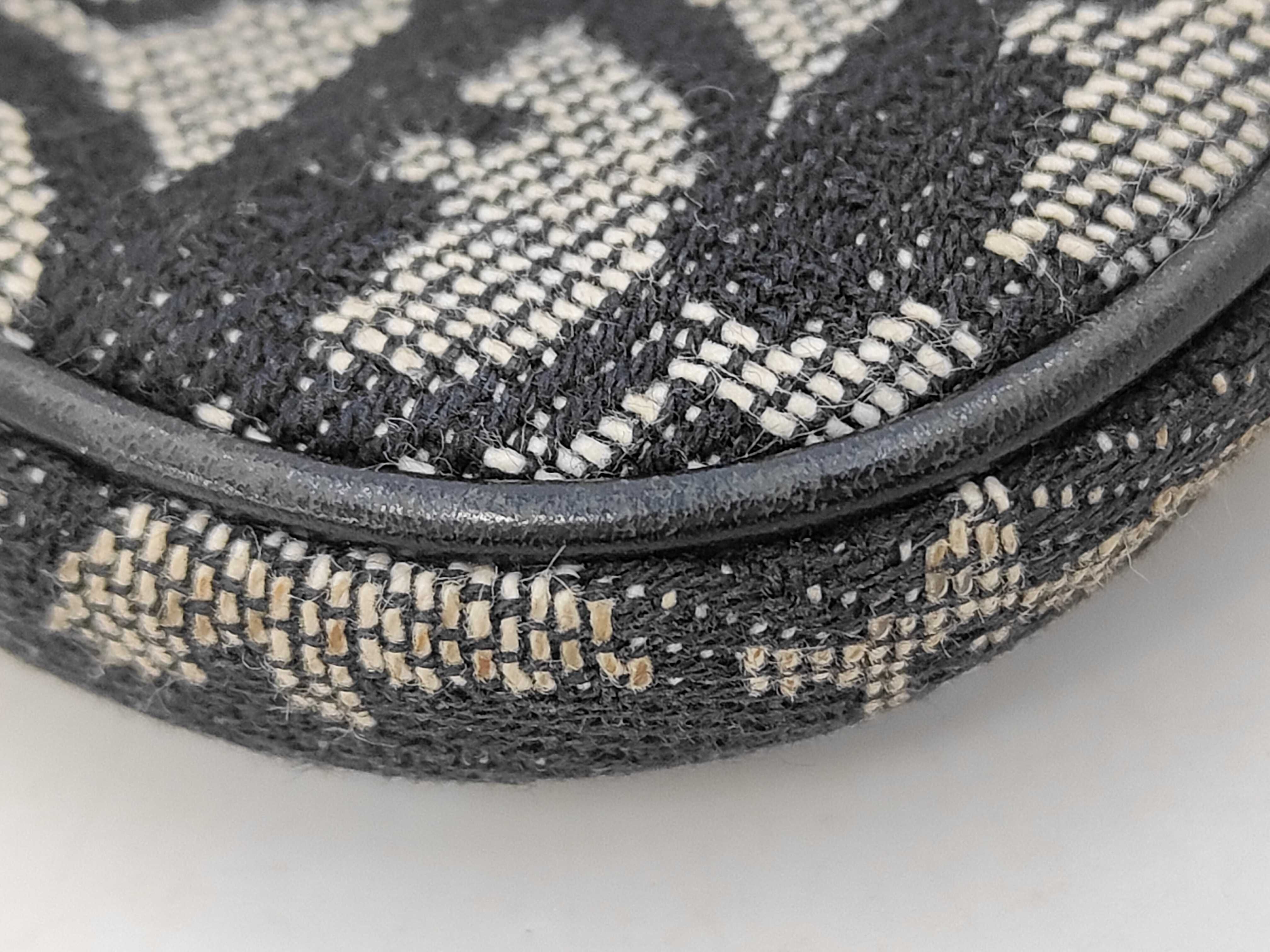Trotter Saddle Coin Case, Canvas, Black Coin Case — view 3