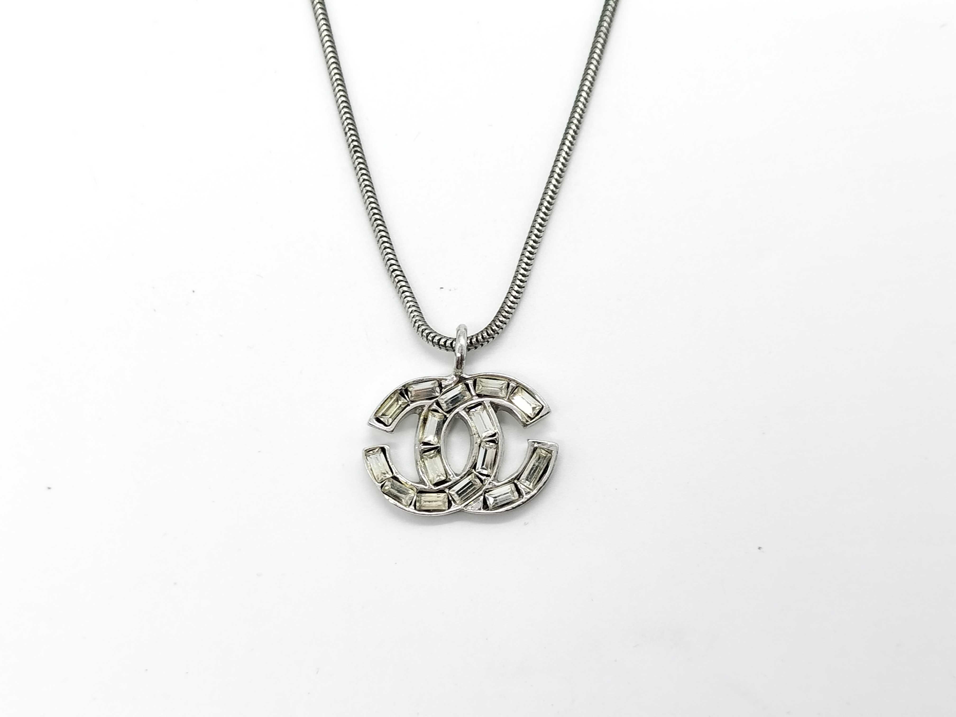 Coco Mark Rhinestone Necklace 01P