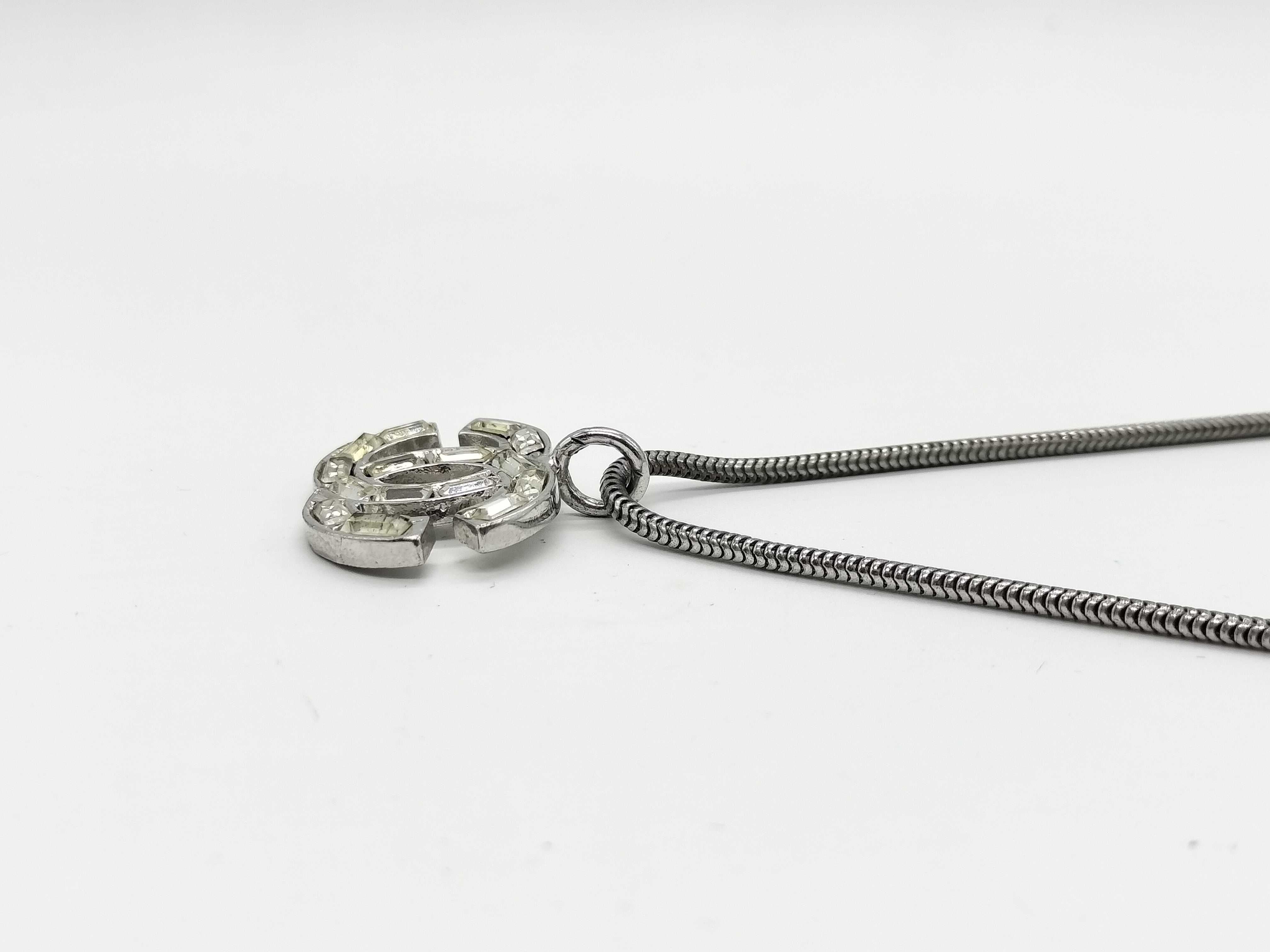 Coco Mark Rhinestone Necklace 01P — view 2