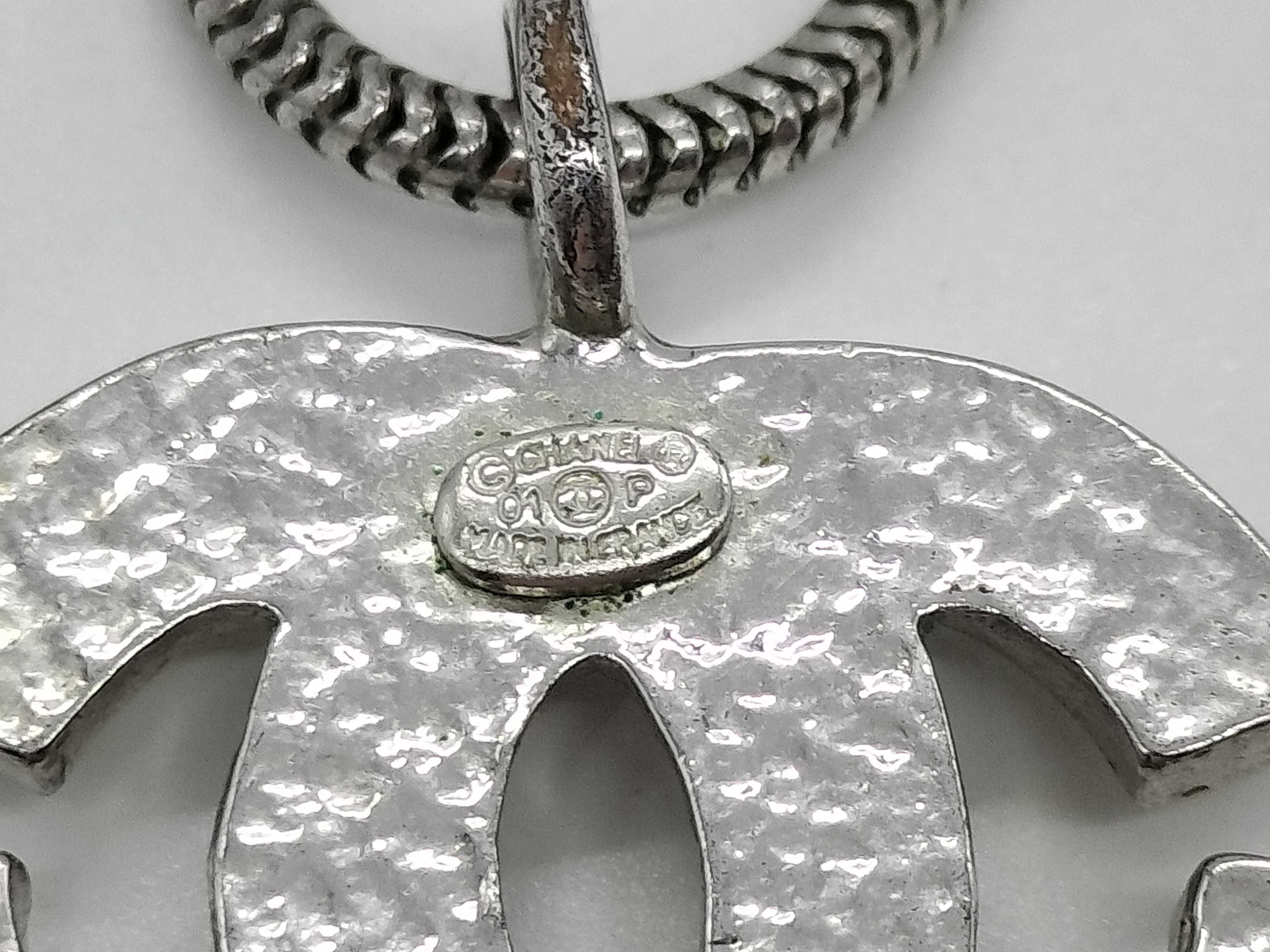 Coco Mark Rhinestone Necklace 01P — view 4