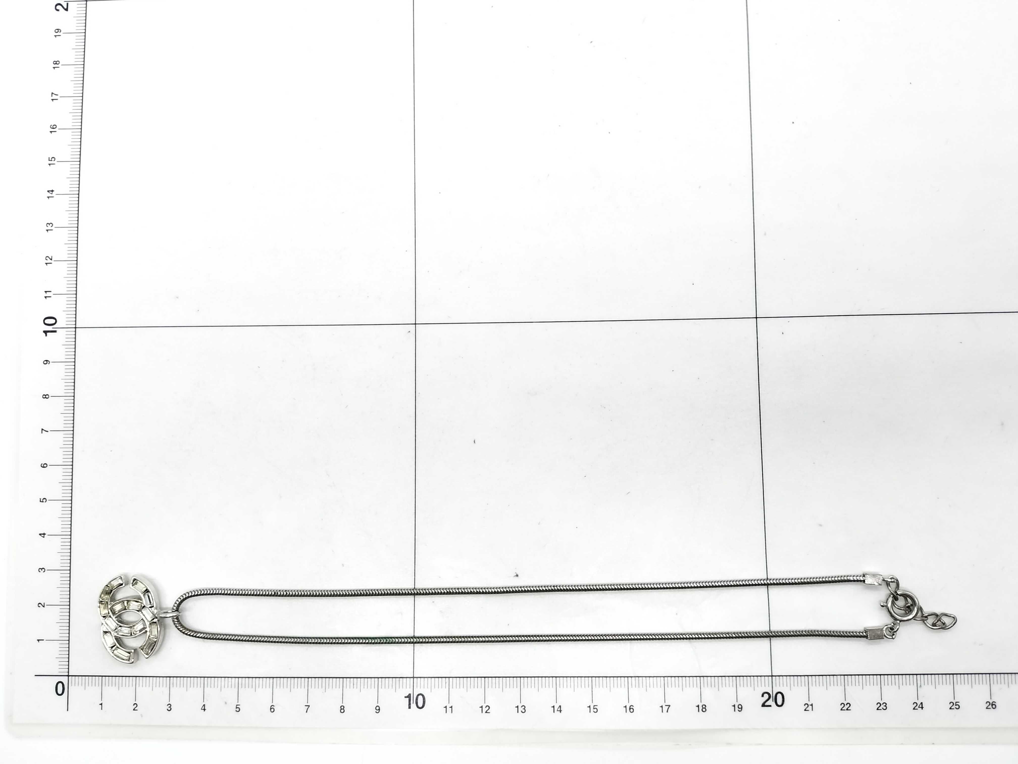 Coco Mark Rhinestone Necklace 01P — view 7