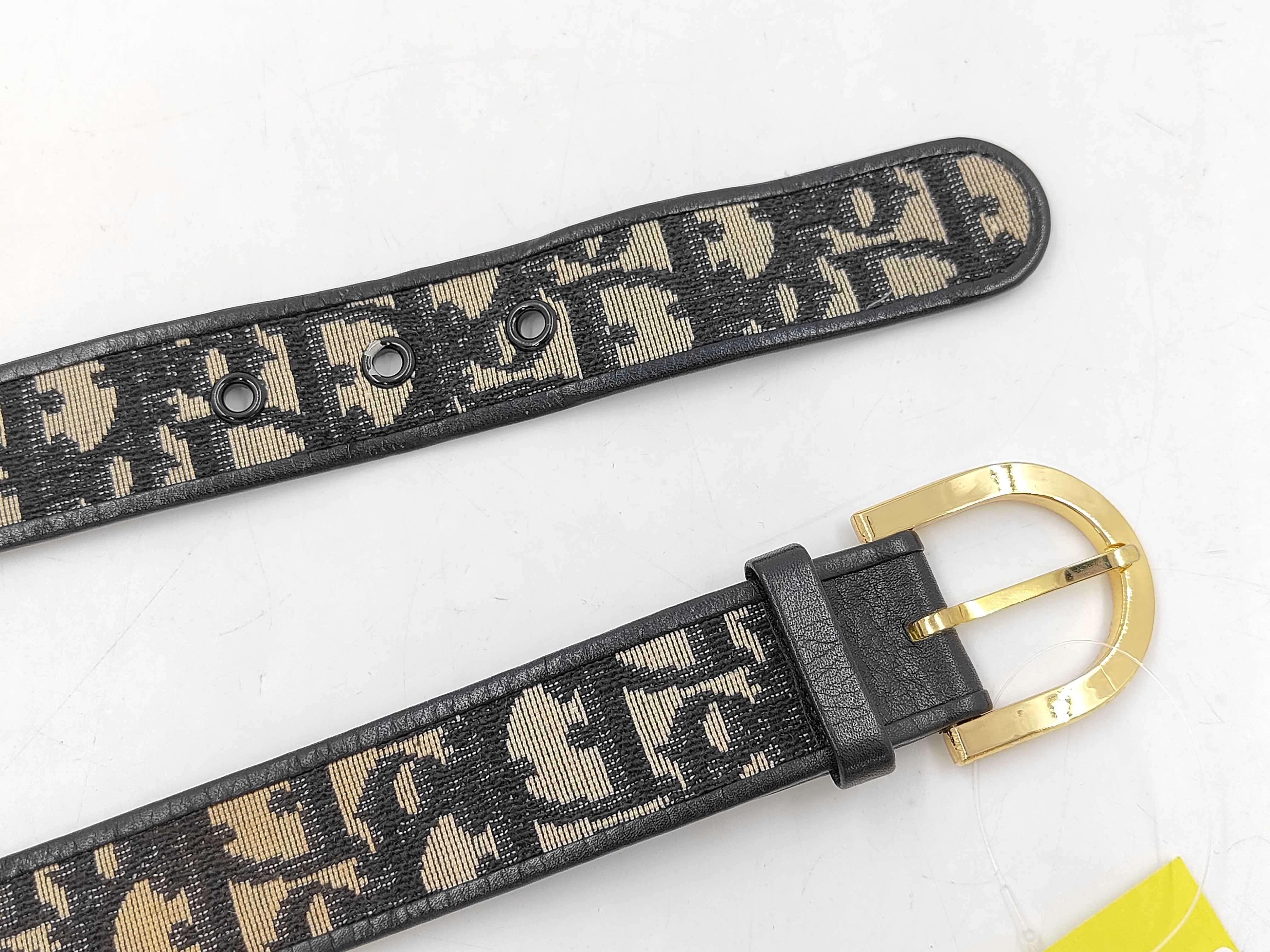 Trotter Dior/All-over pattern/Gold hardware belt — view 2