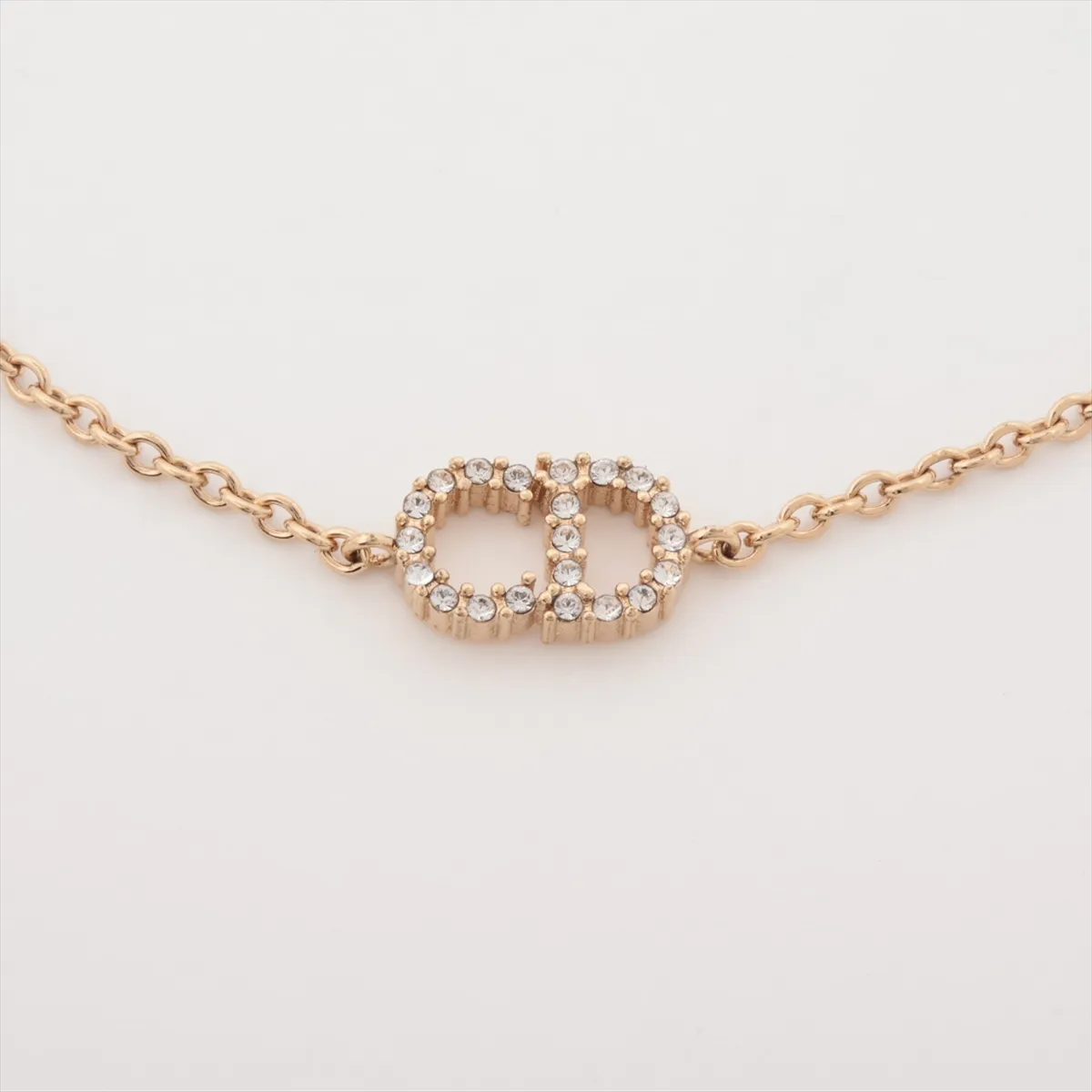 Clair D Lune bracelet, gold-plated with rhinestones. Shows signs of wear, — view 2