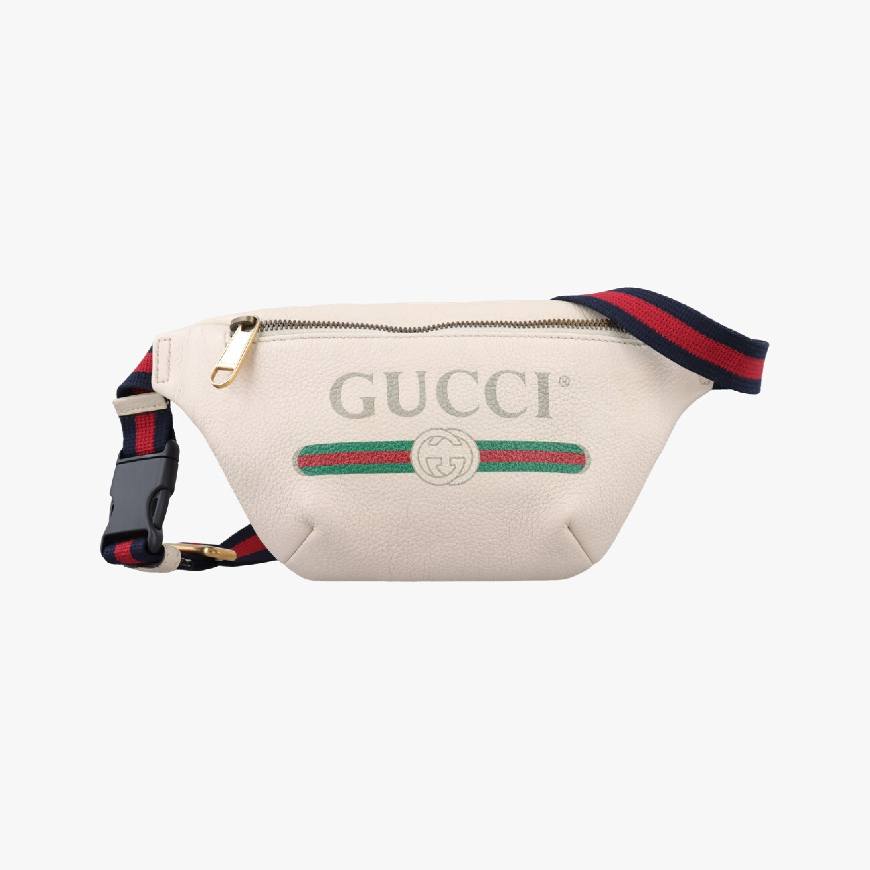 Print White Leather Waist Bag 527792 G028758749