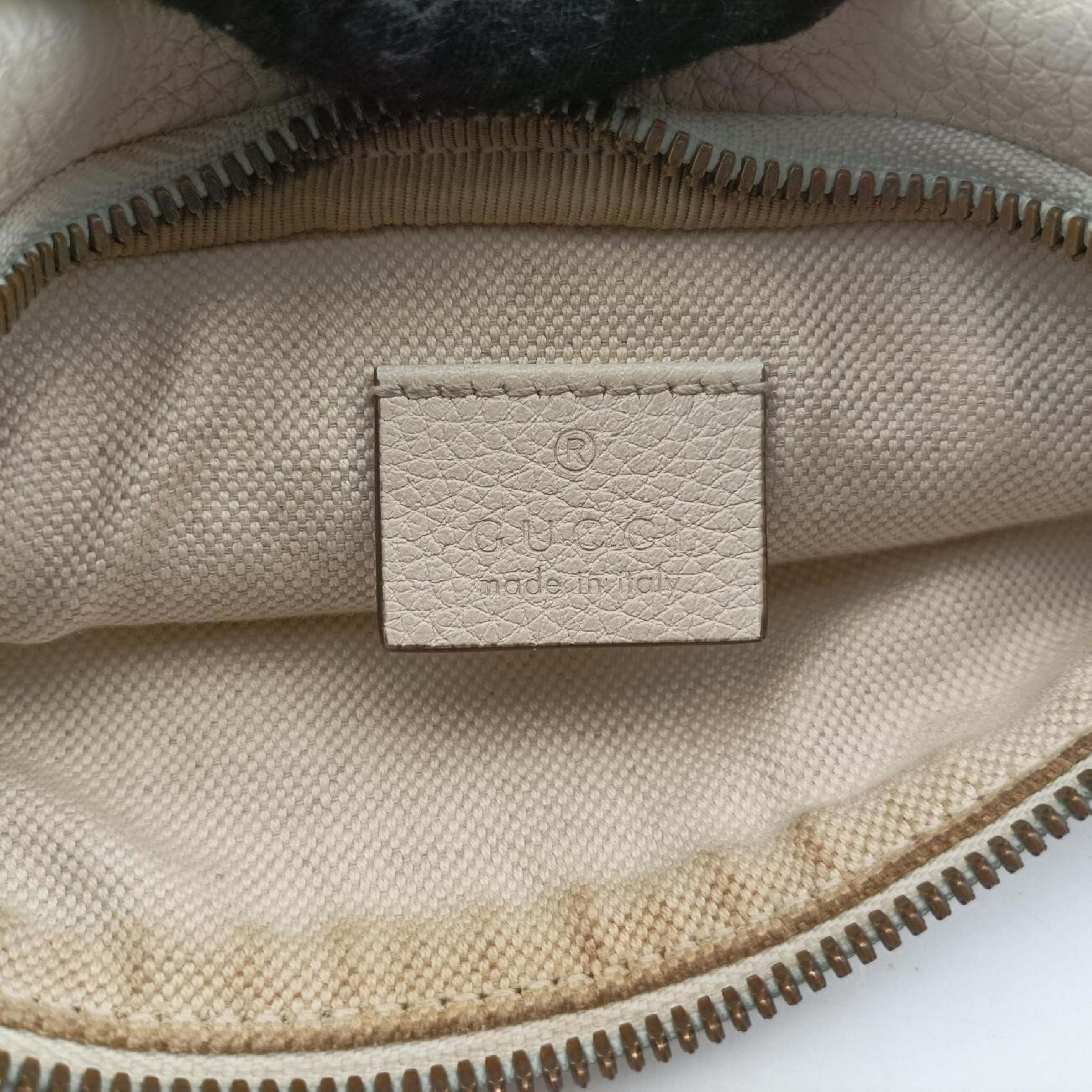 Print White Leather Waist Bag 527792 G028758749 — view 7