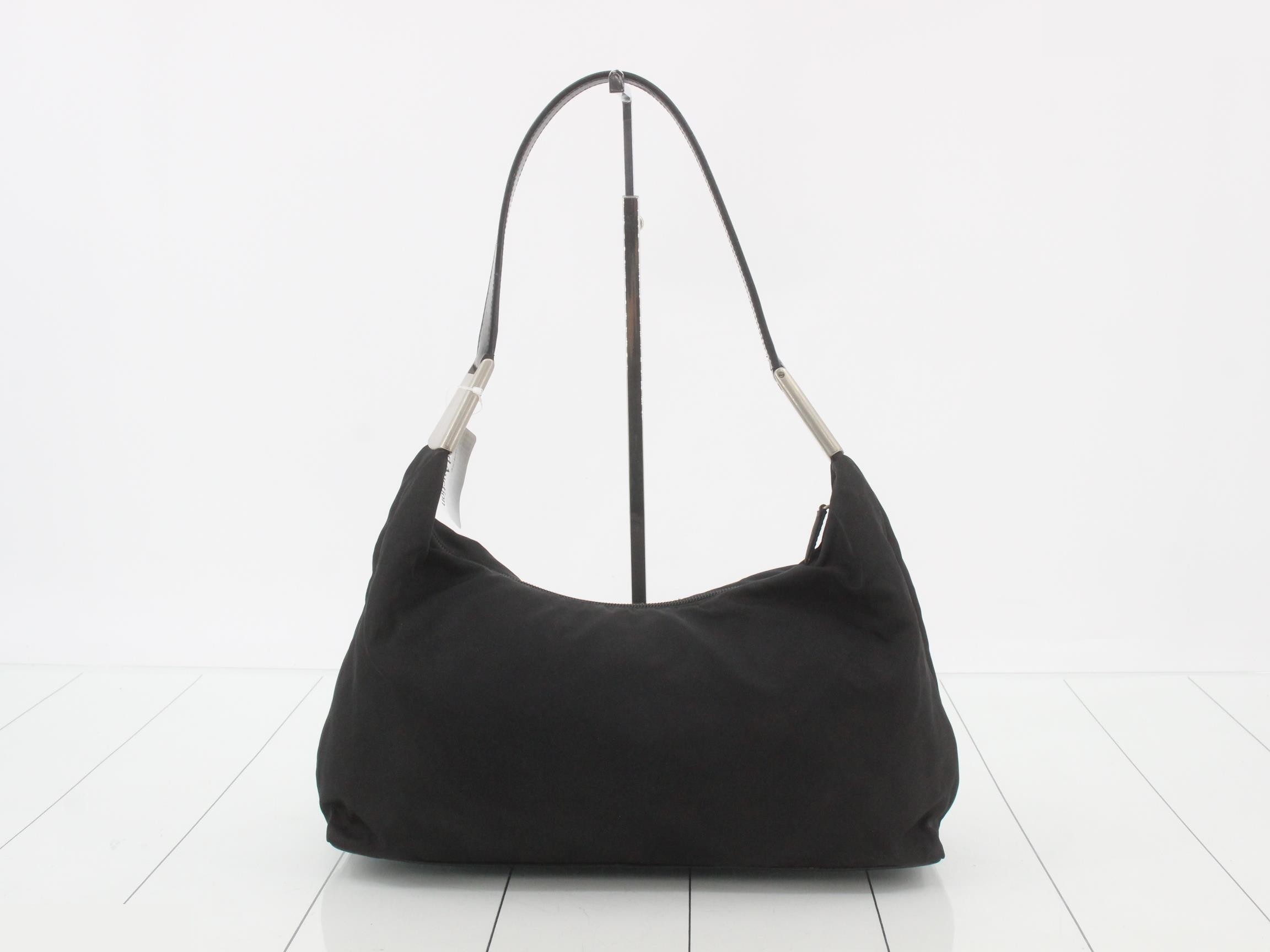 One-shoulder bag, black, nylon, size 134 — view 2