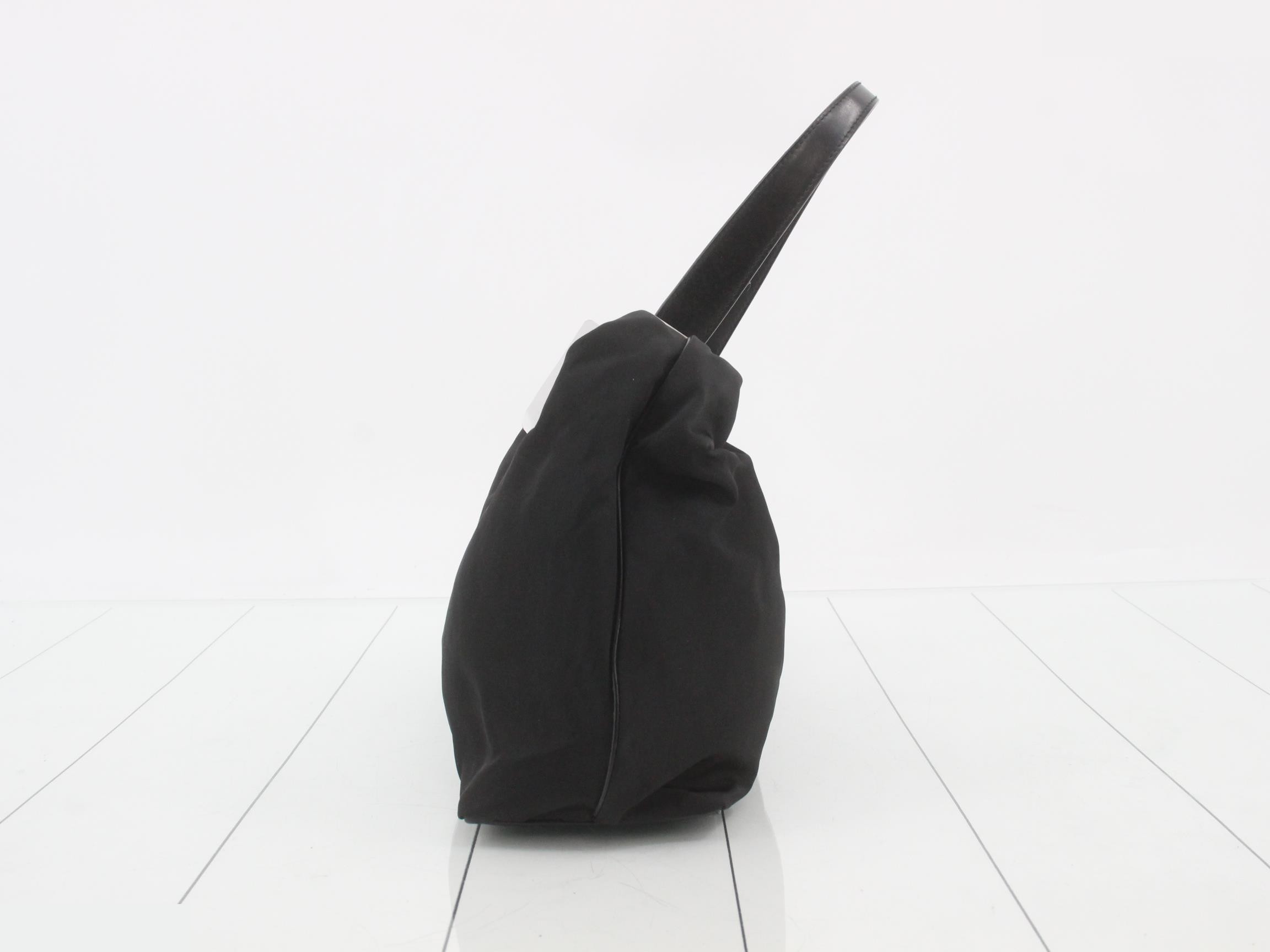 One-shoulder bag, black, nylon, size 134 — view 3