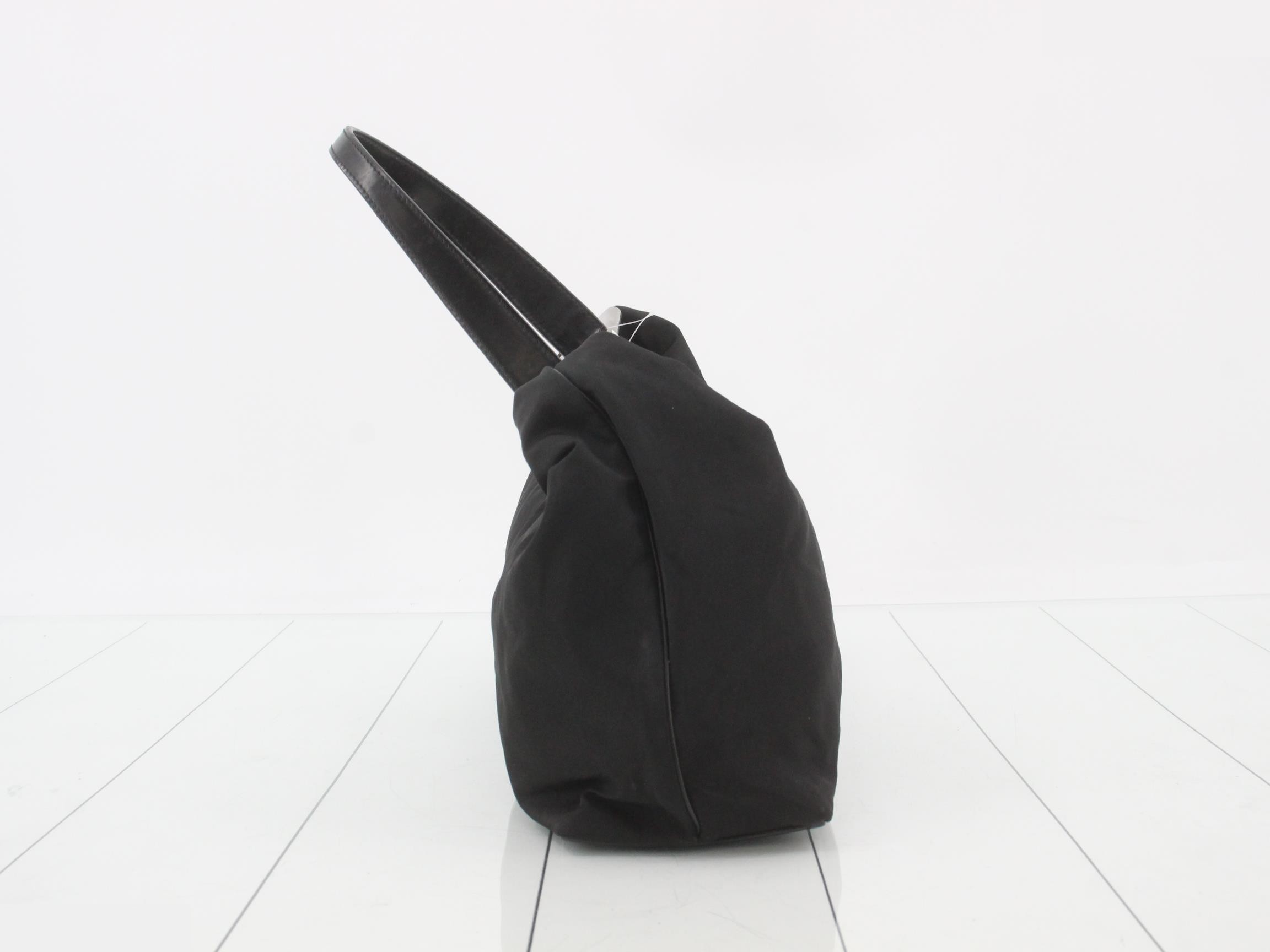 One-shoulder bag, black, nylon, size 134 — view 4