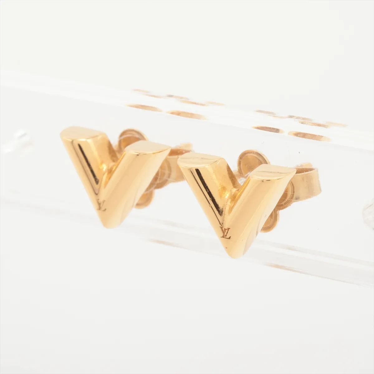 M68153 Essential V LE1200 Earrings (Pair) GP Gold. Shows signs of wear including — view 3