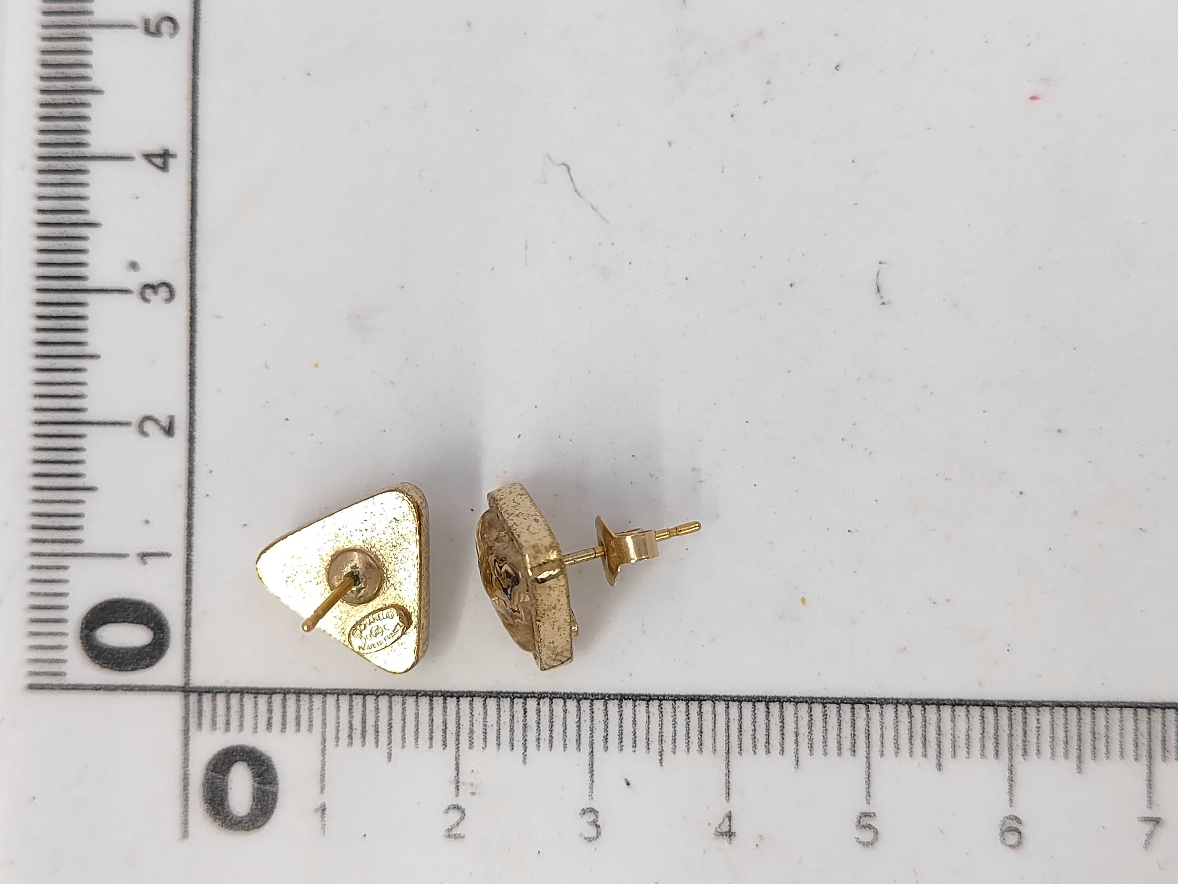 Coco Mark Clear Earrings Gold Earrings — view 5