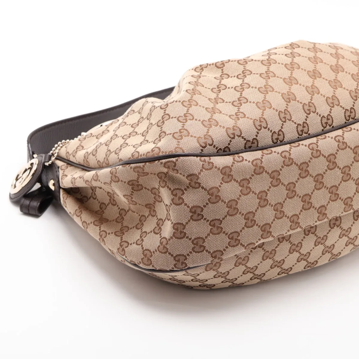GG Canvas Sukey 364843 Canvas x Leather Shoulder Bag Brown — view 4