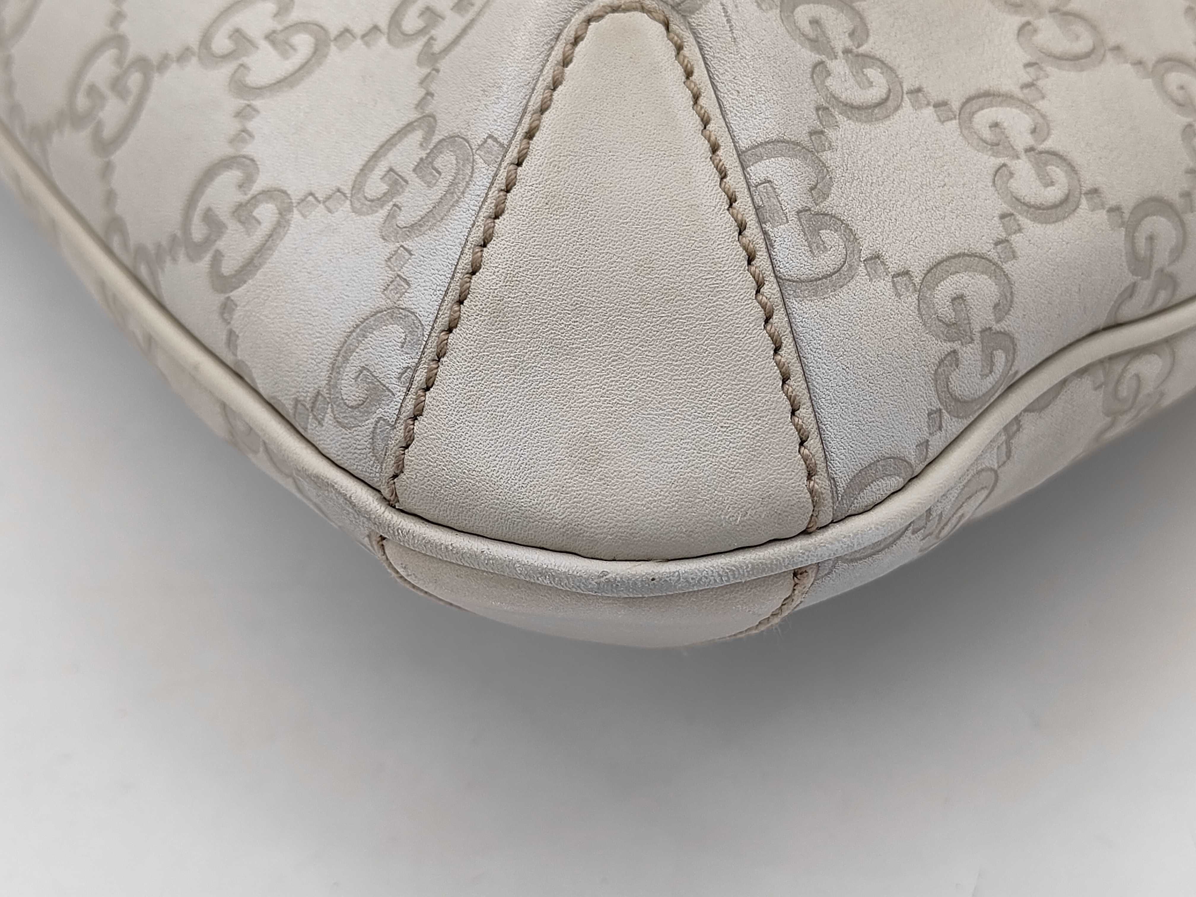Guccissima 145826 Horsebit Hobo Calfskin Ivory 38x27x3cm Shoulder Bag — view 8