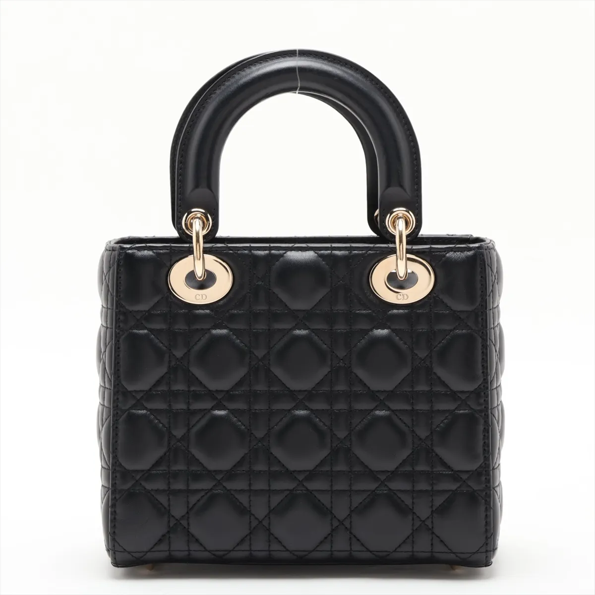 Cannage My Lady Dior Leather 2-Way Handbag, Black — view 2