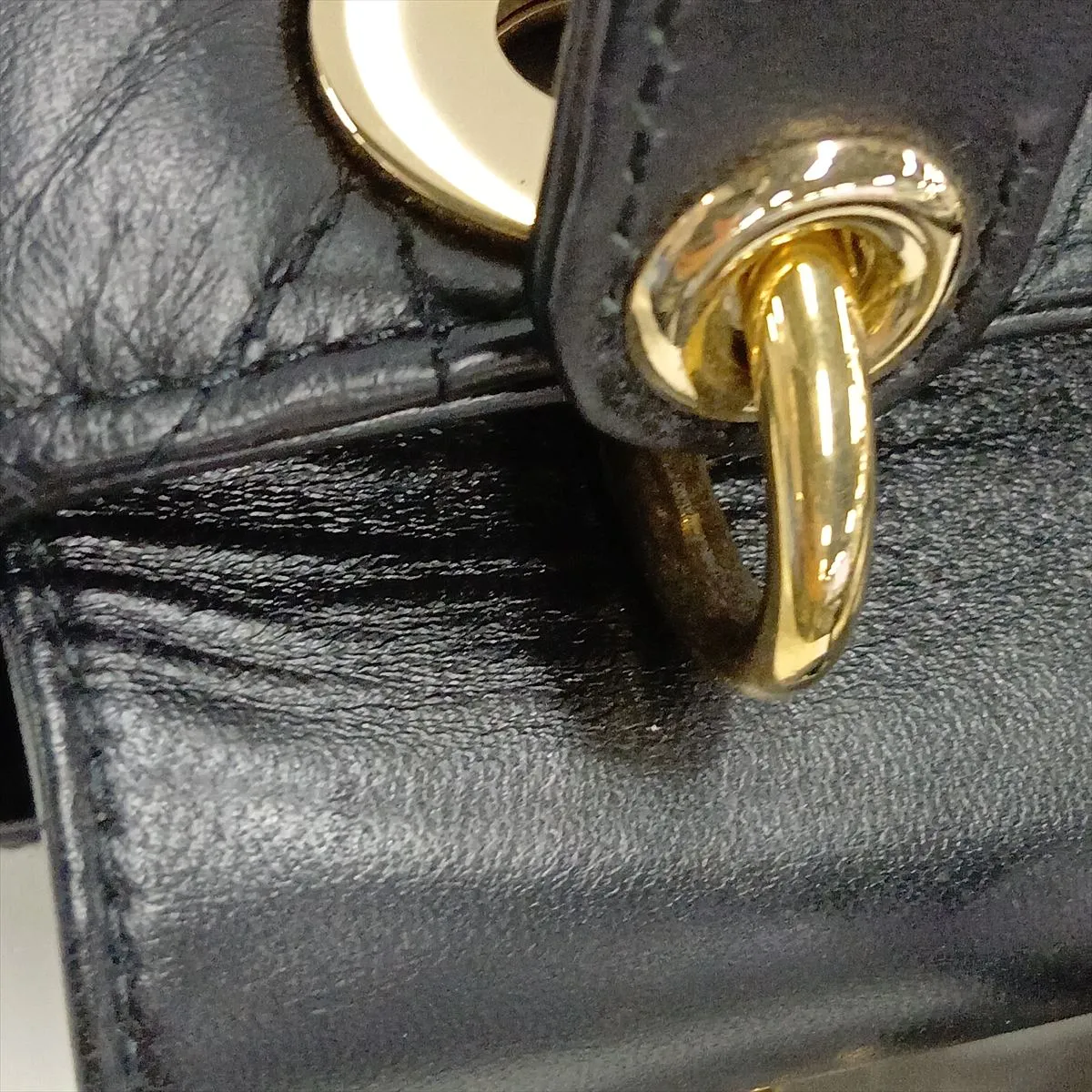 Cannage My Lady Dior Leather 2-Way Handbag, Black — view 11