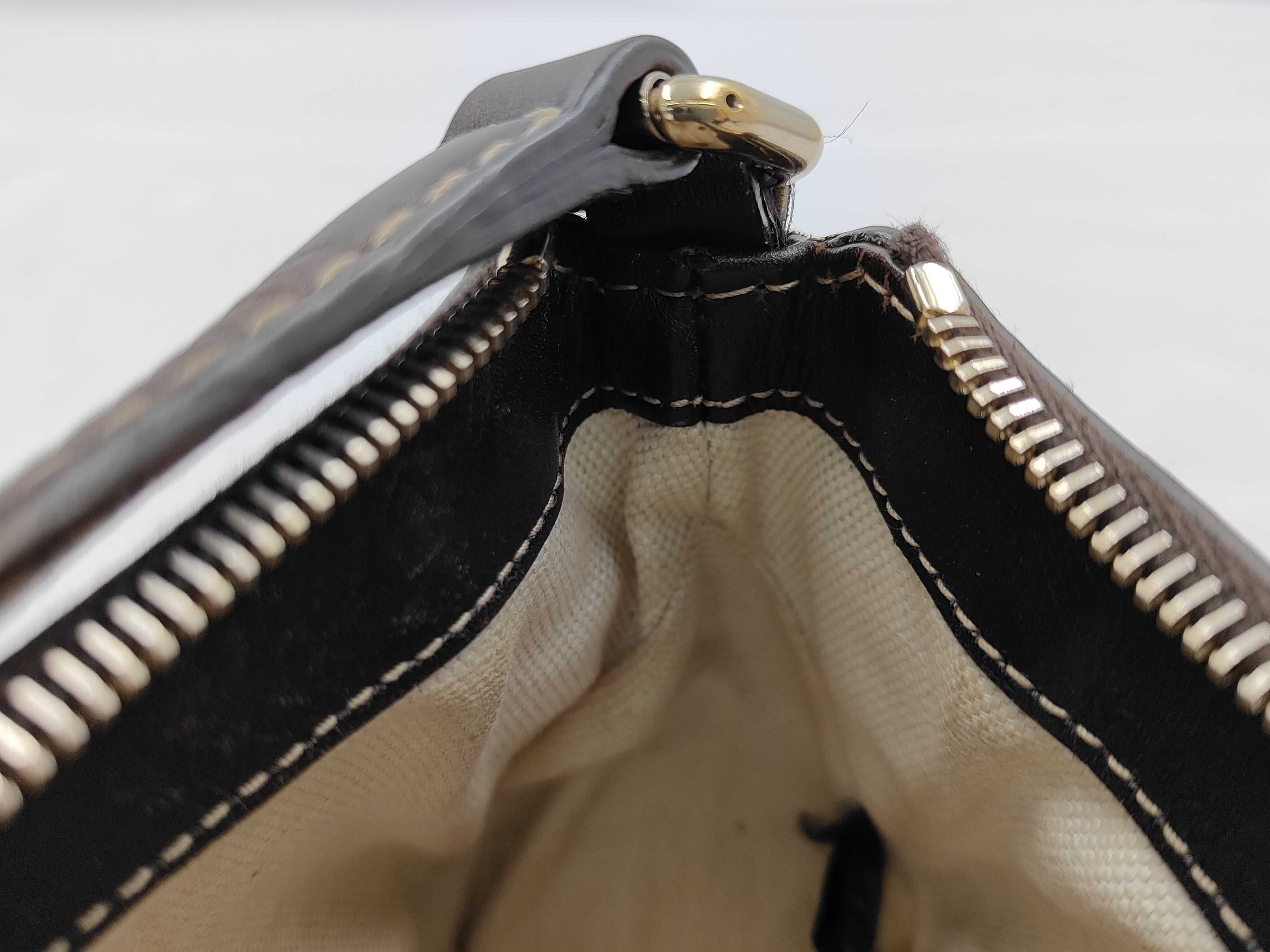 Brown Canvas GG Monogram Bow Shoulder Bag Tote Bag — view 9