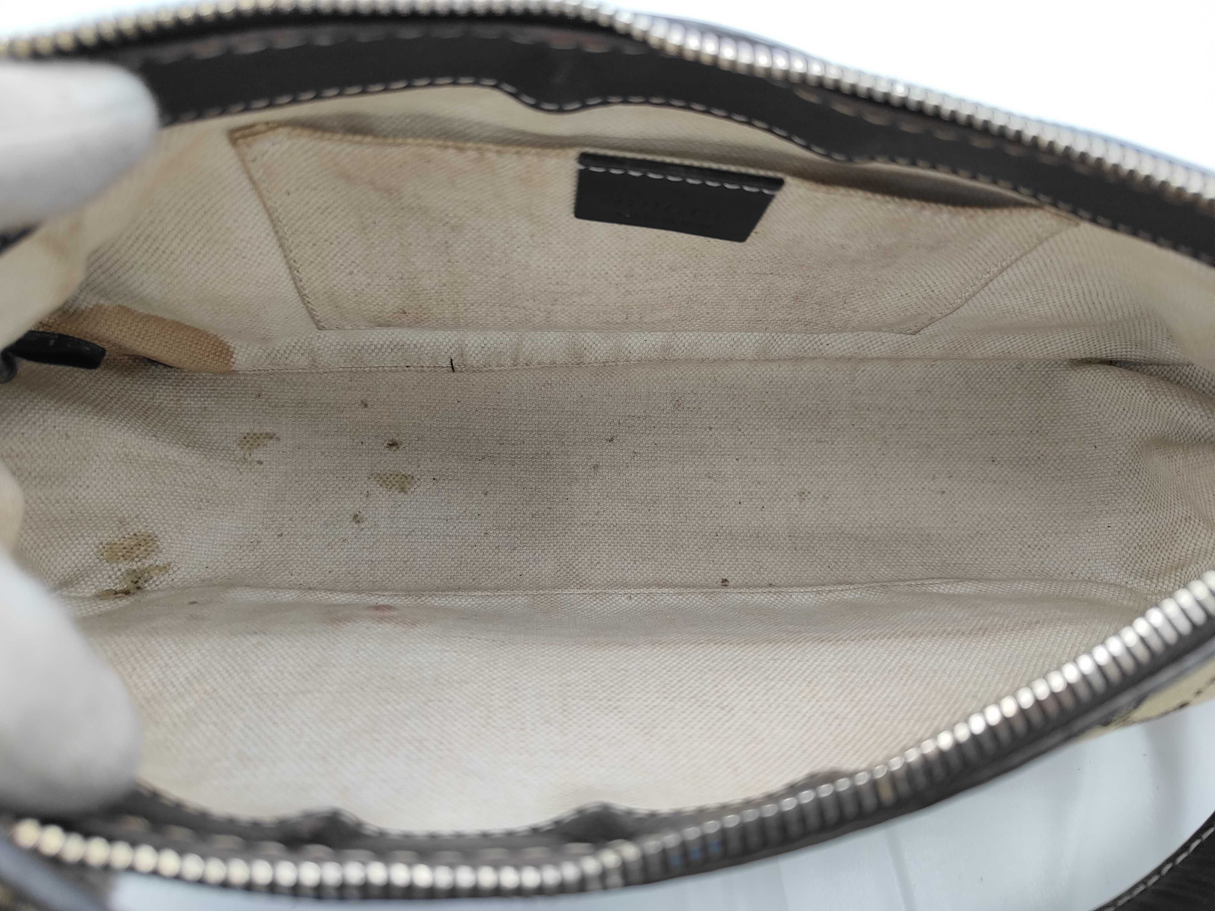 Brown Canvas GG Monogram Bow Shoulder Bag Tote Bag — view 10