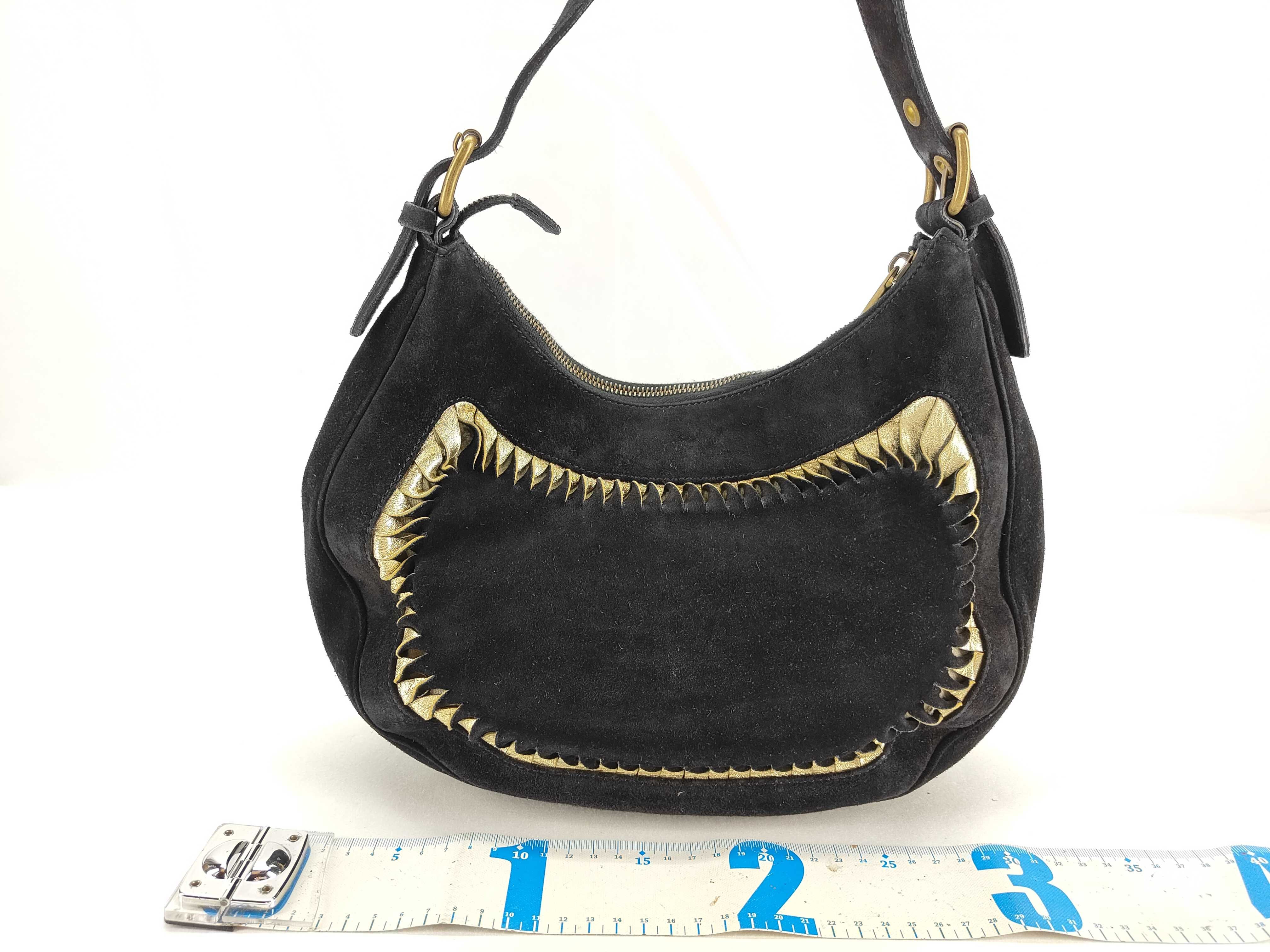 Black Suede Shoulder Bag — view 2
